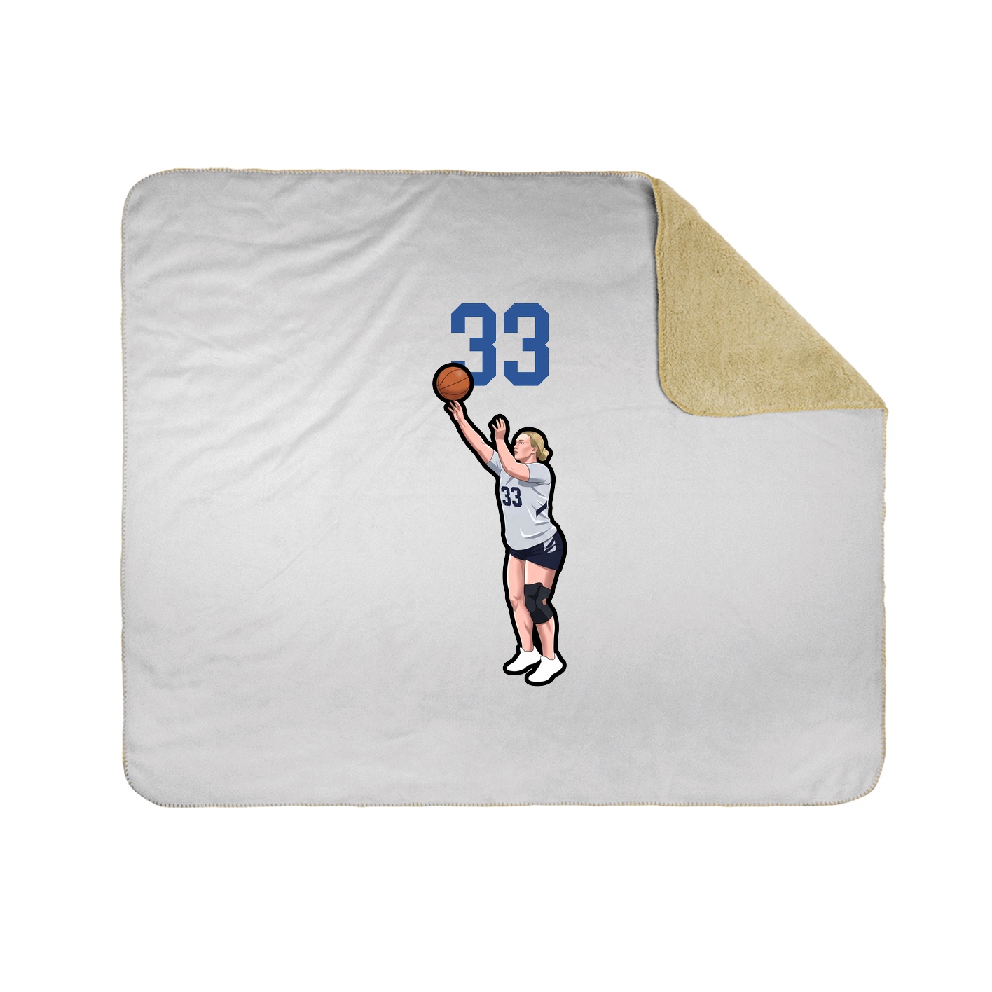 Throw Blanket — Number Top in White