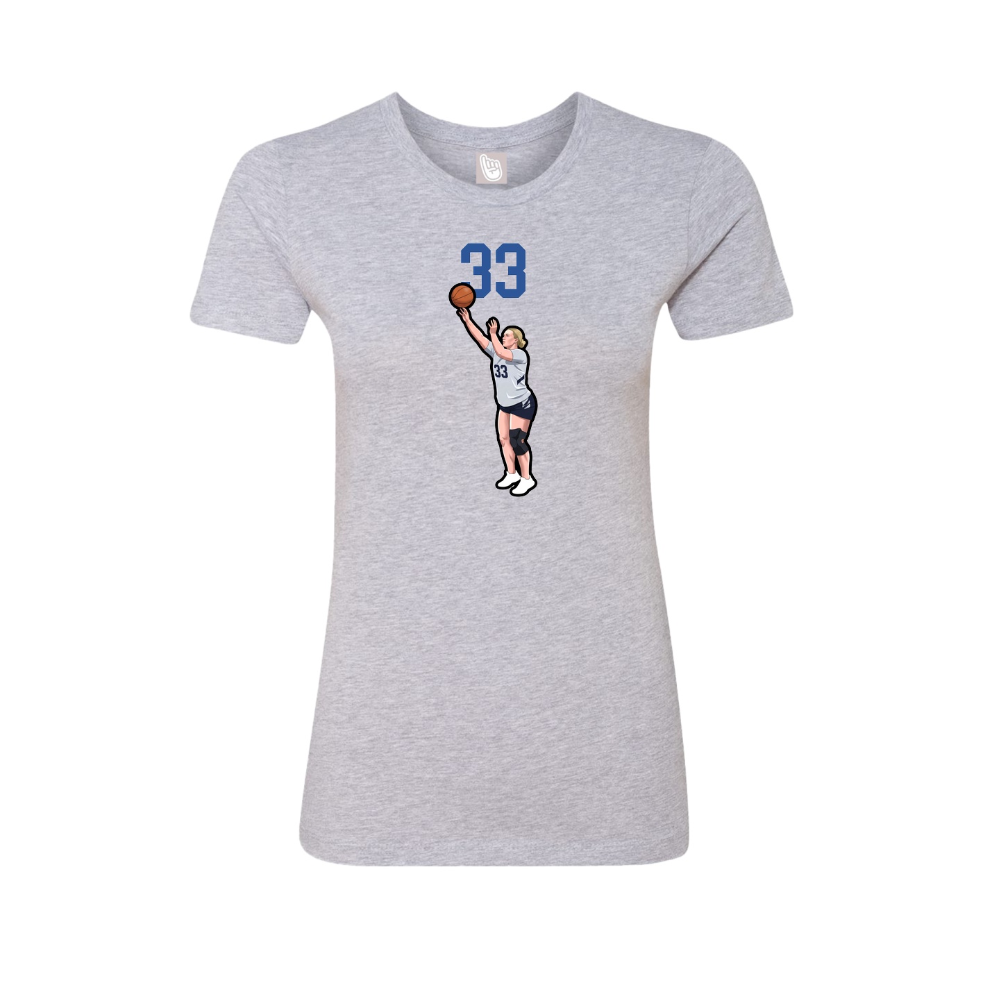 Womens Tee — Number Top in Grey