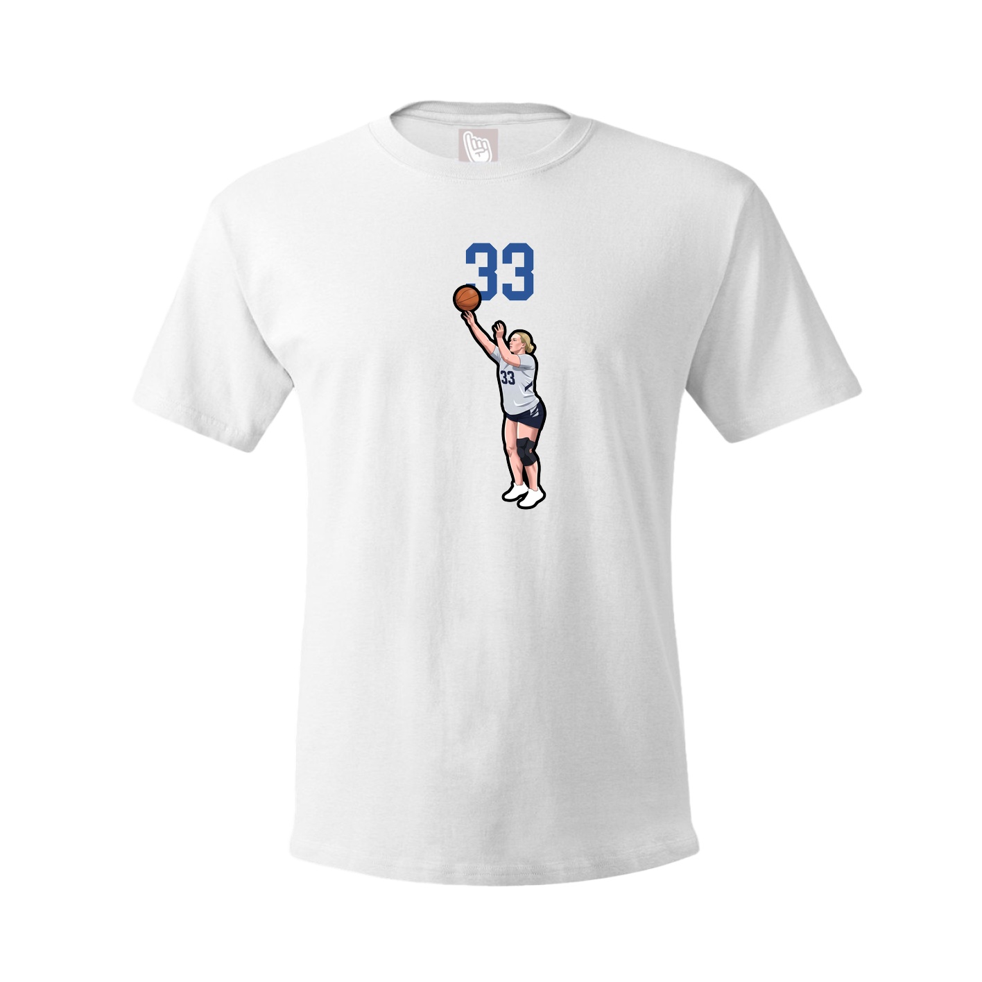 Youth Tee — Number Top in White