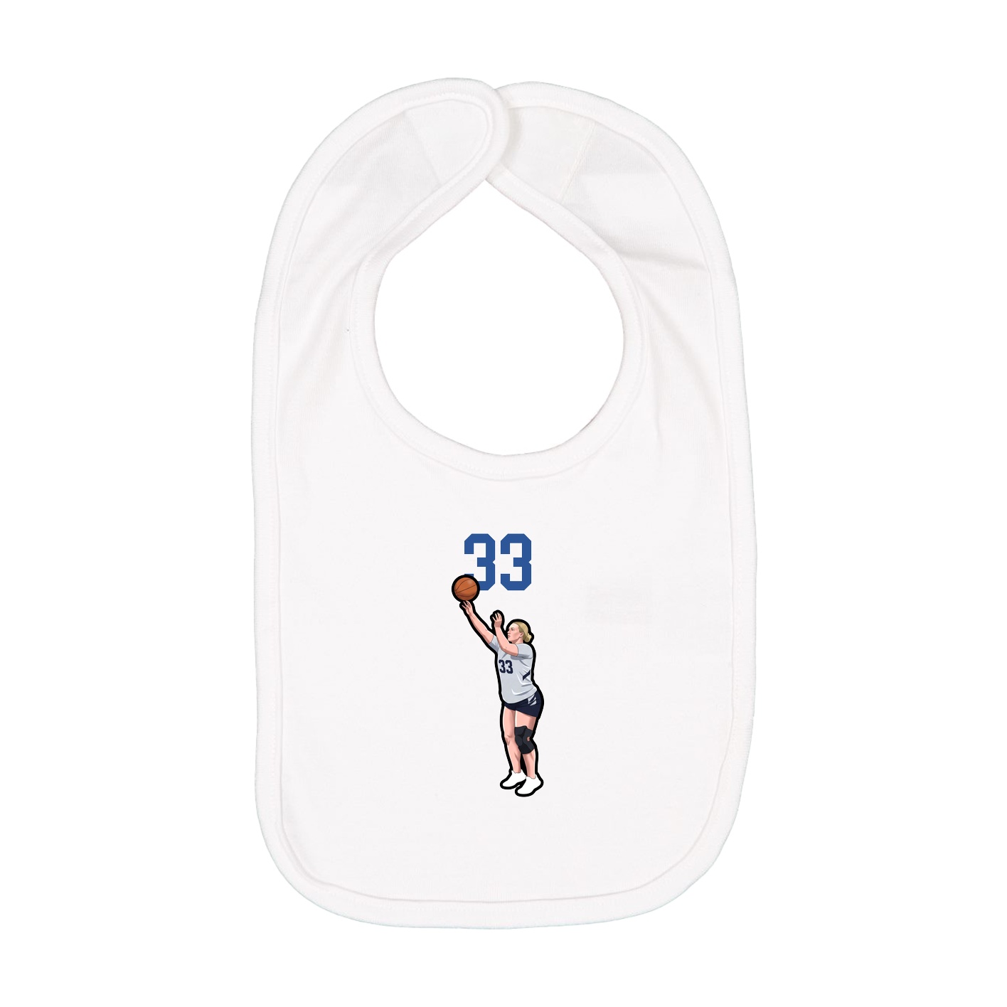 Infant Bib — Number Top in White