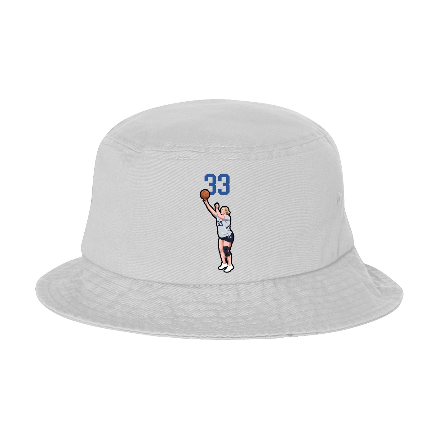 Bucket Cap — Number Top in White