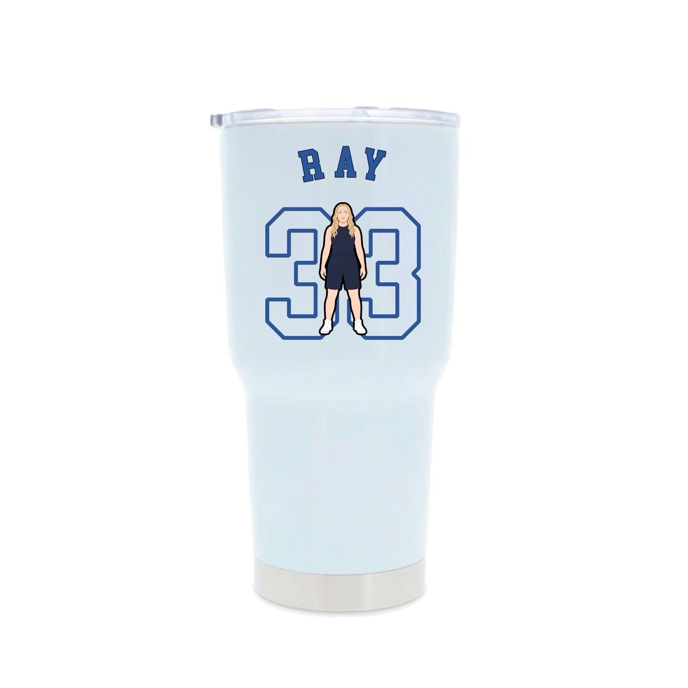 30oz Stainless Steel Tumbler — Shirsey Arch in White