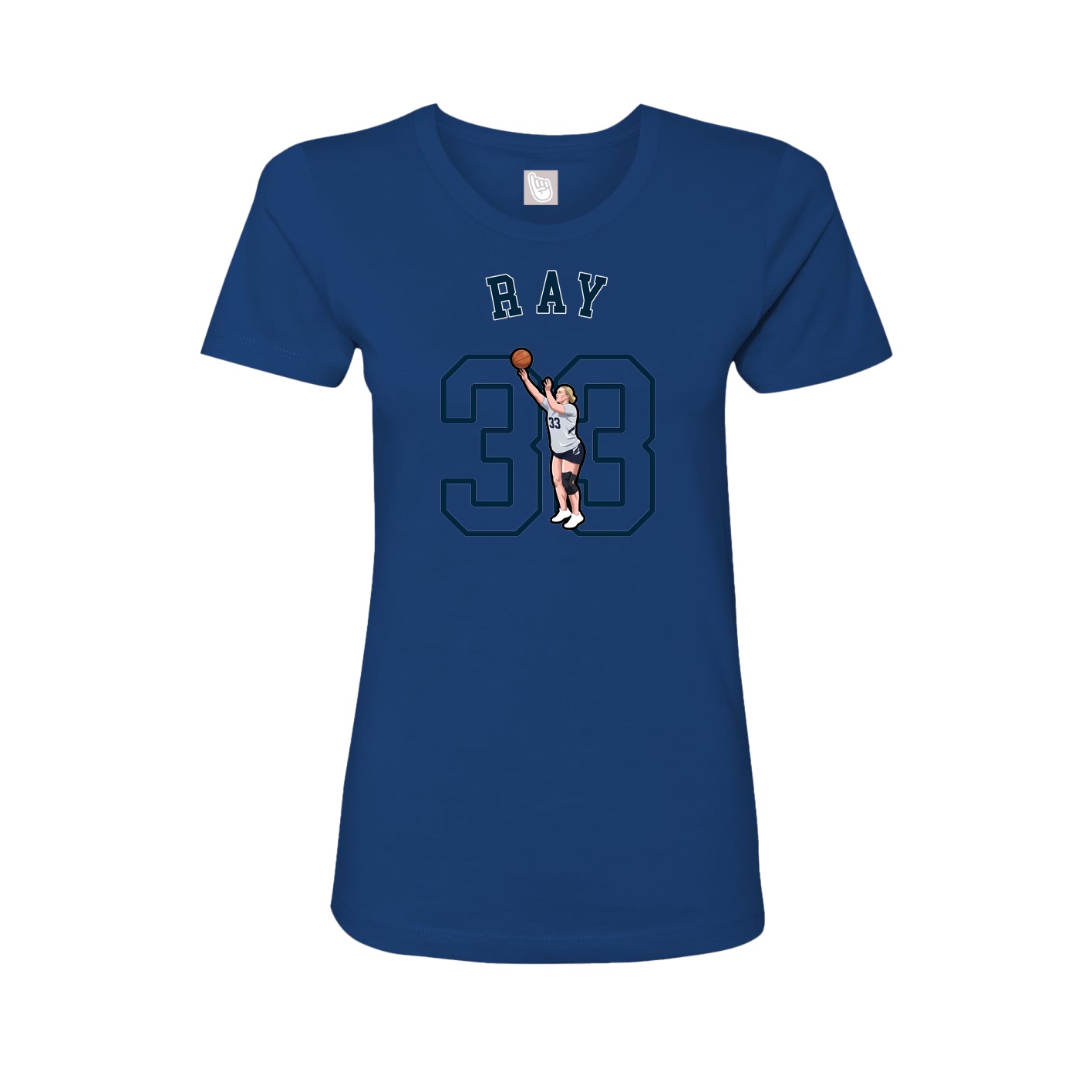 Fitted Women's Tee — Shirsey Arch in Royal
