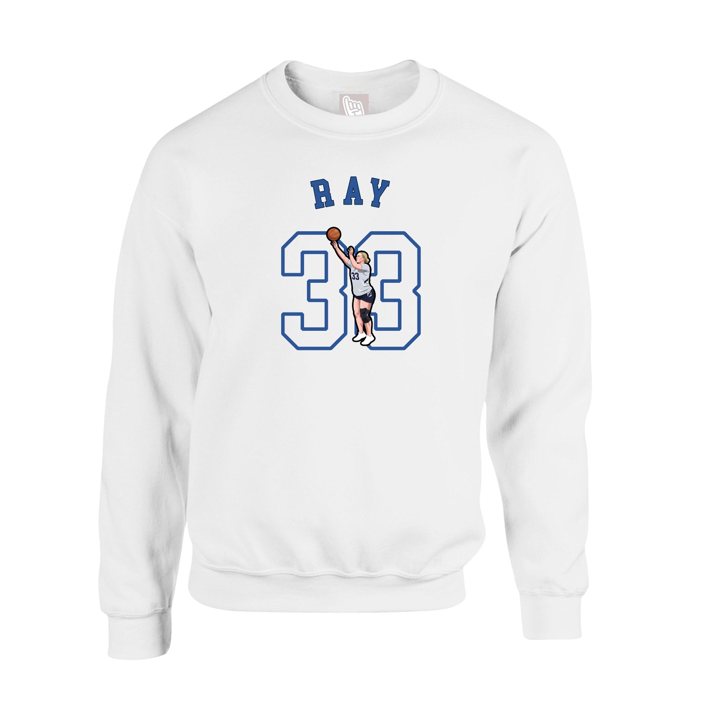 Fleece Crew — Shirsey Arch in White