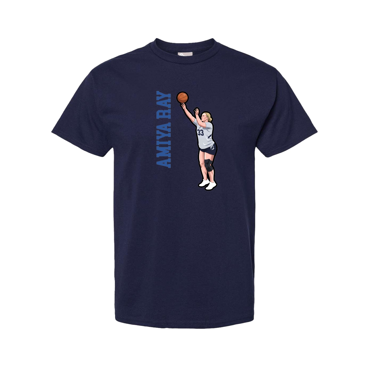 Youth Tee — Name Vertical in Navy