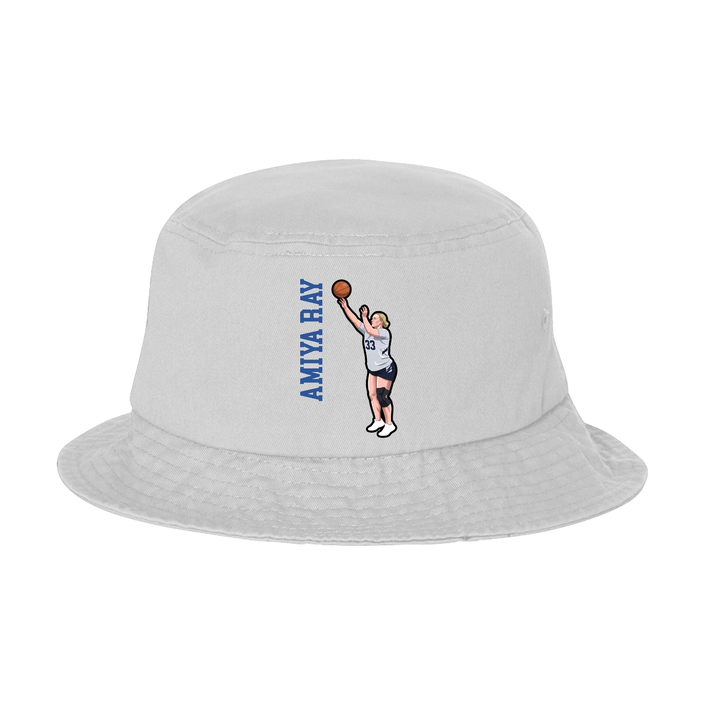Bucket Cap — Name Vertical in White