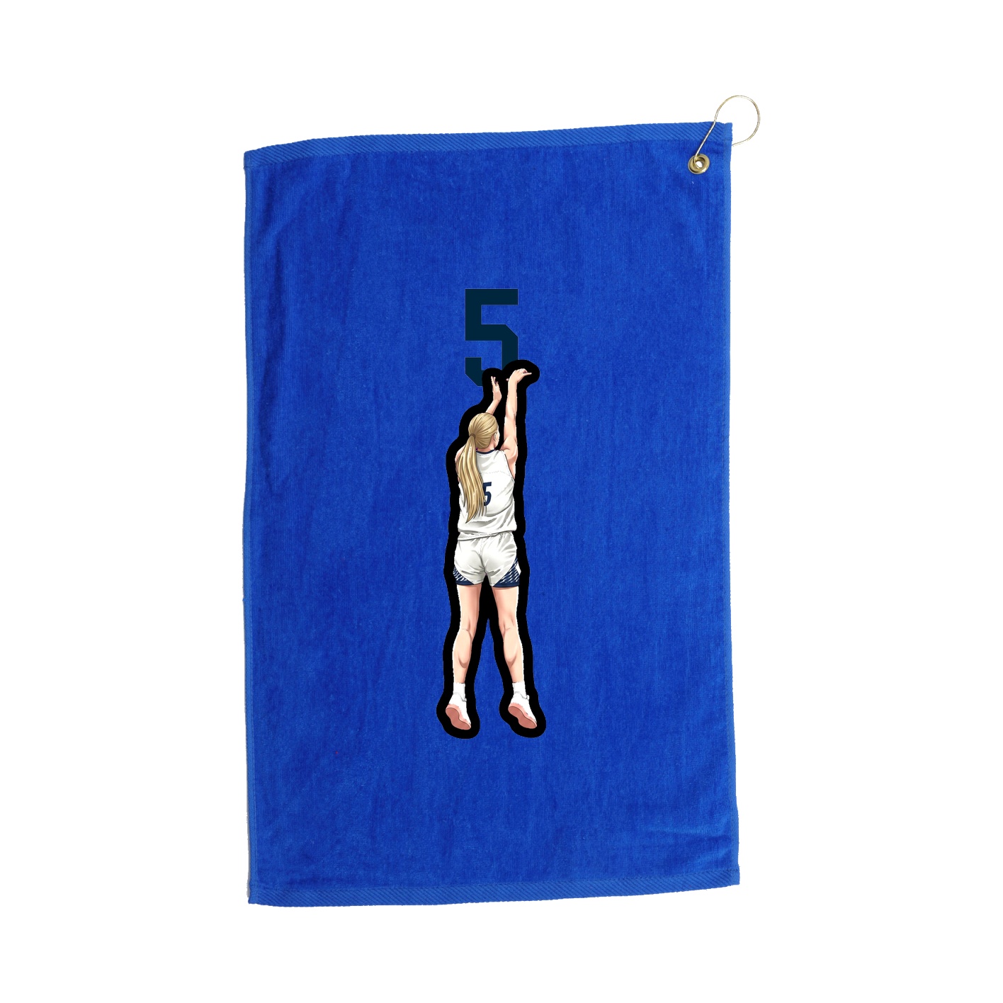 Golf Towel — Number Top in Royal