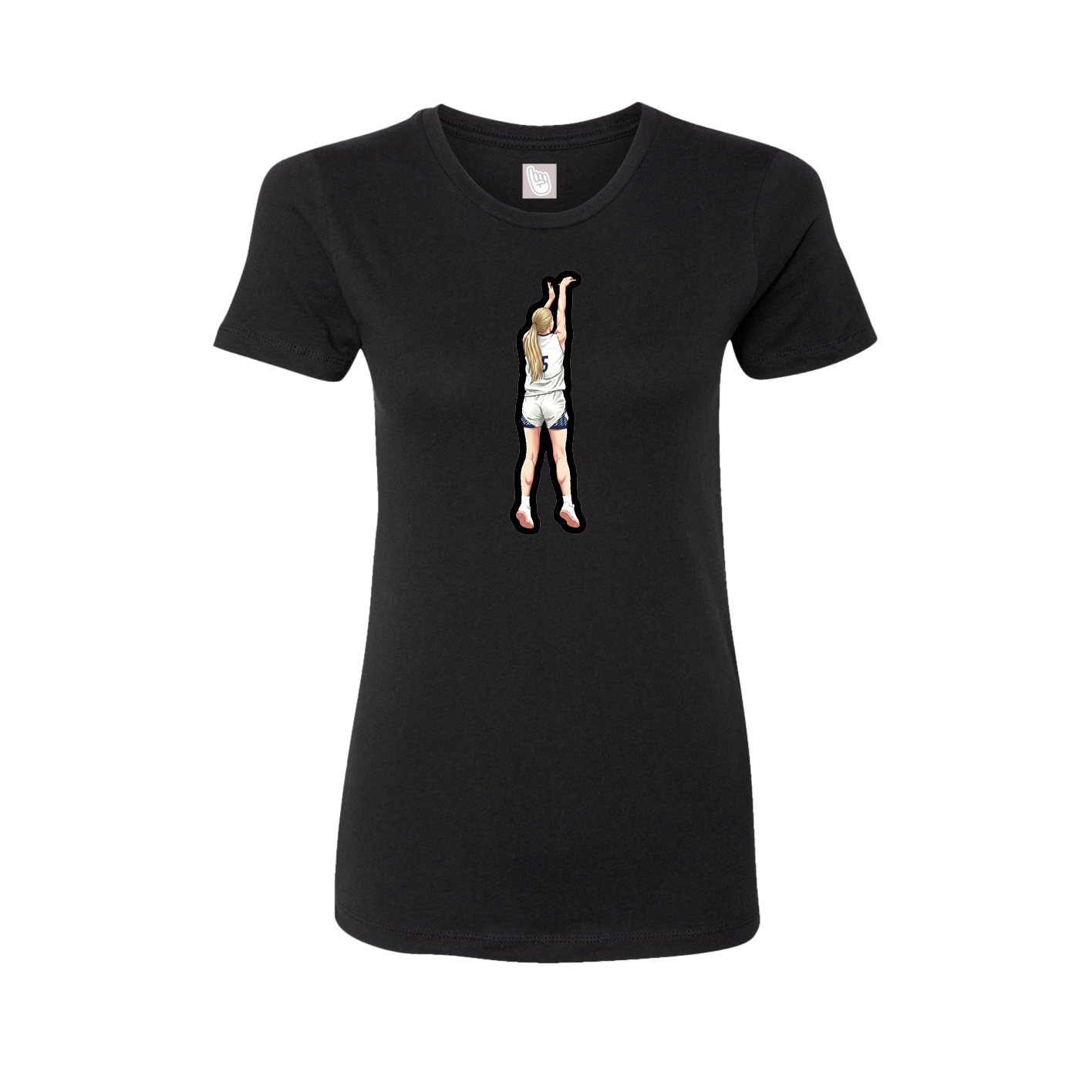 Womens Tee — Name Vertical in Black