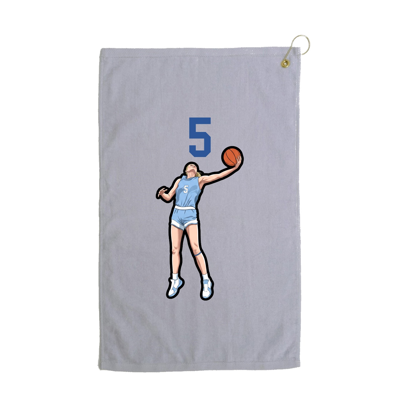 Golf Towel — Number Top in Grey