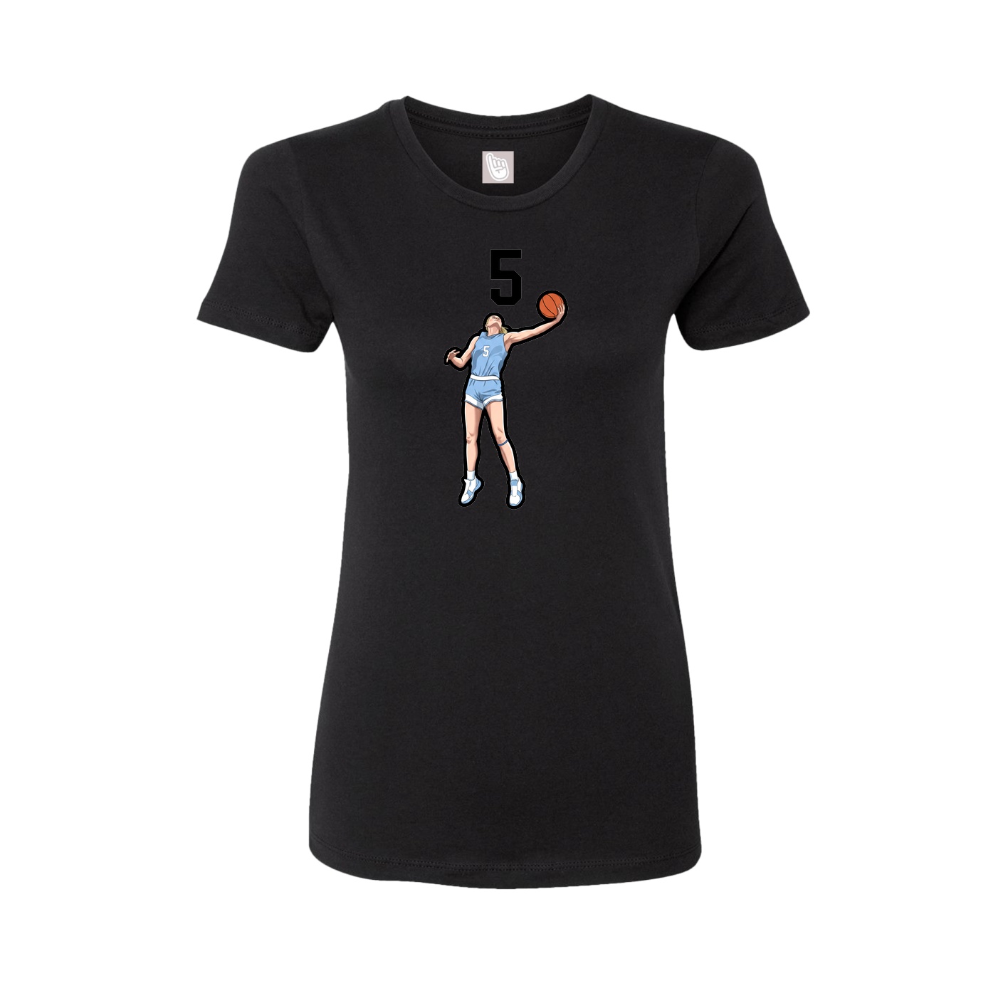 Womens Tee — Number Top in Black