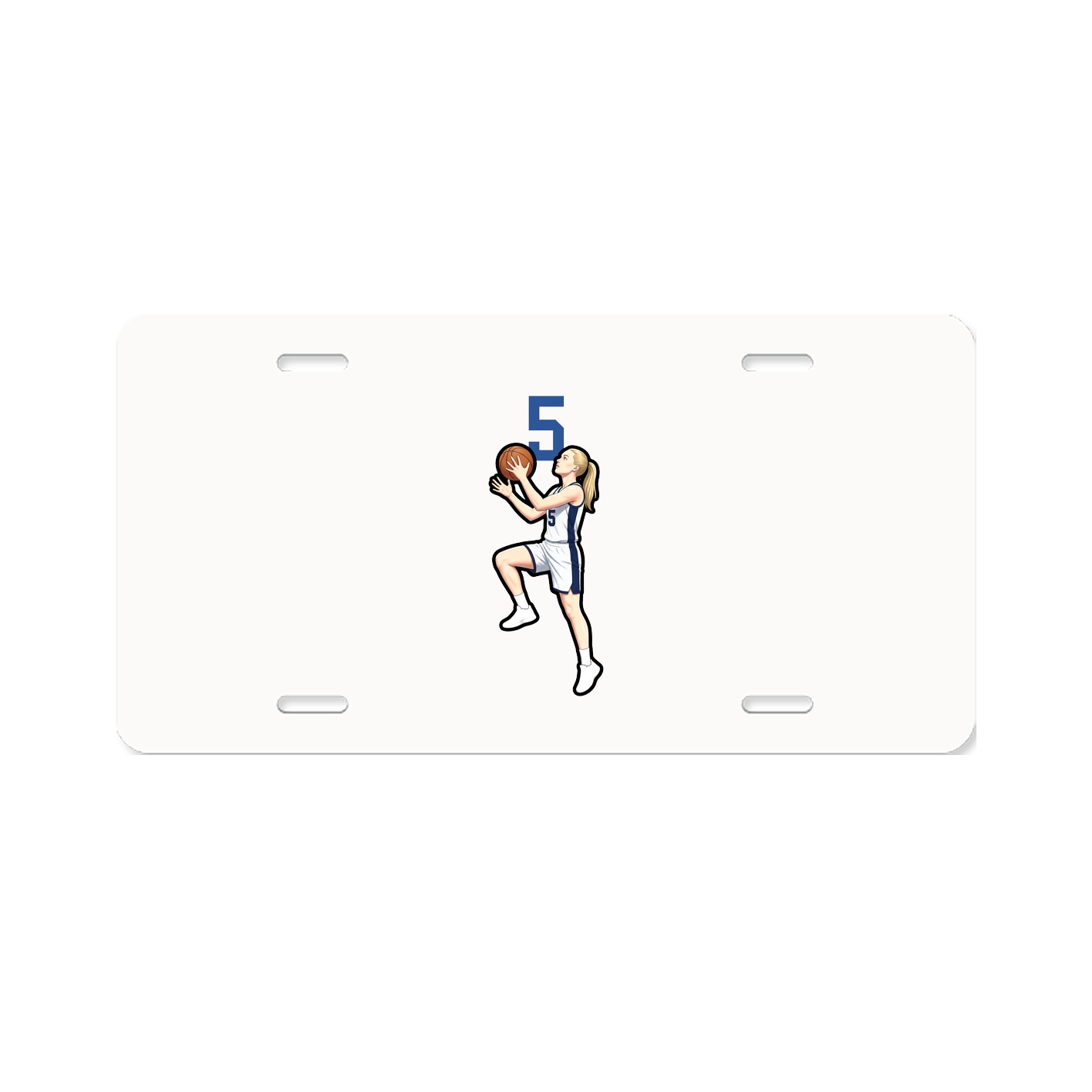 License Plate — Number Top in Classic
