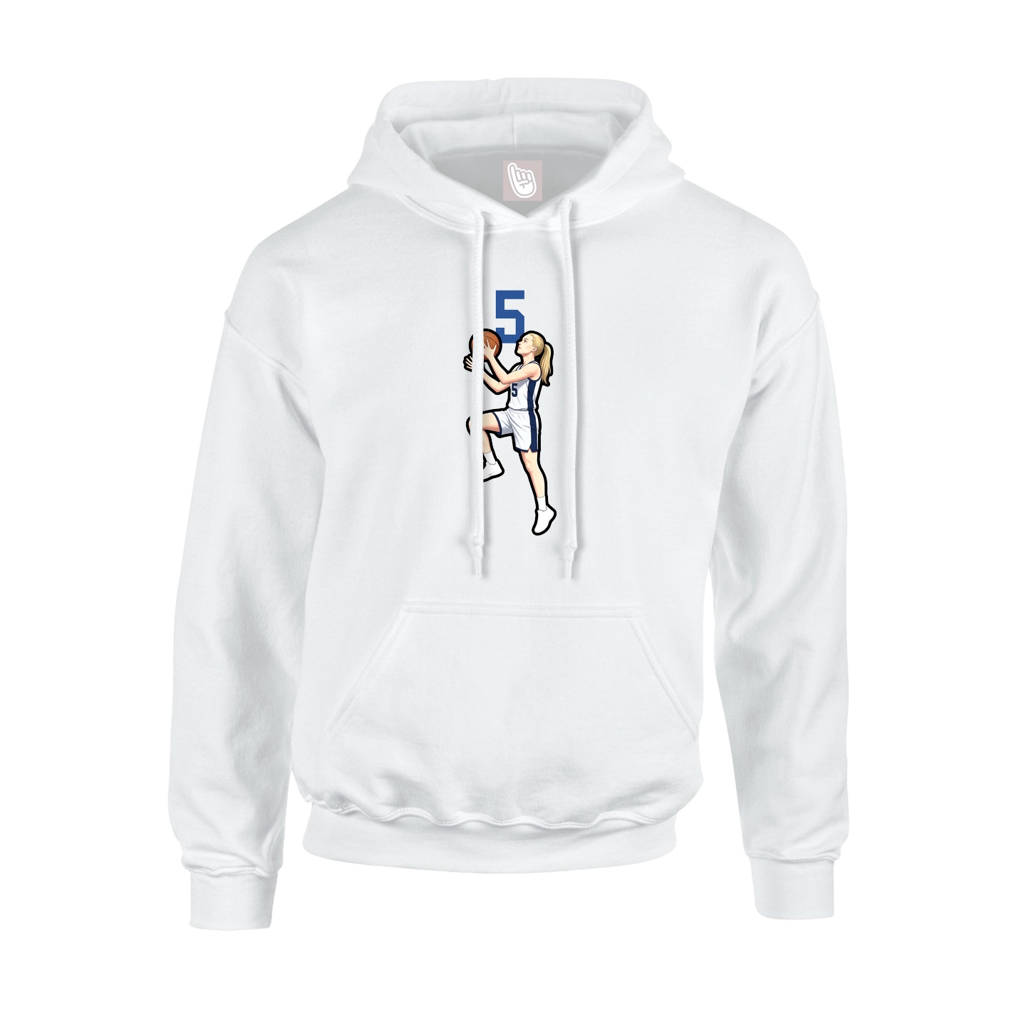 Hoodie — Number Top in White