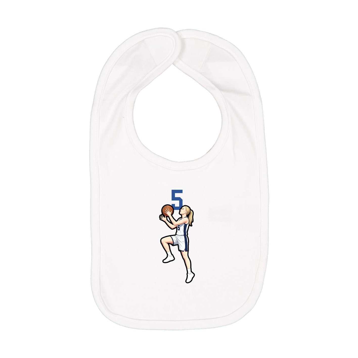 Infant Bib — Number Top in White