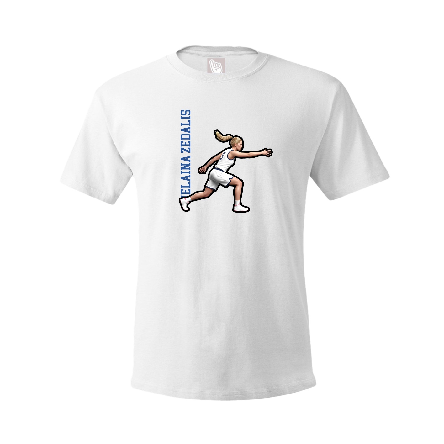 Tee — Name Vertical in White