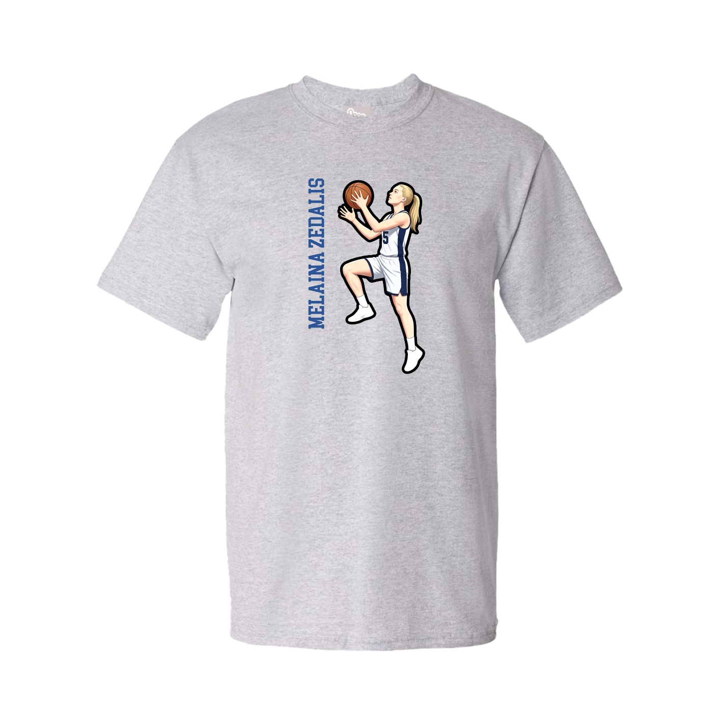 Tee — Name Vertical in Grey