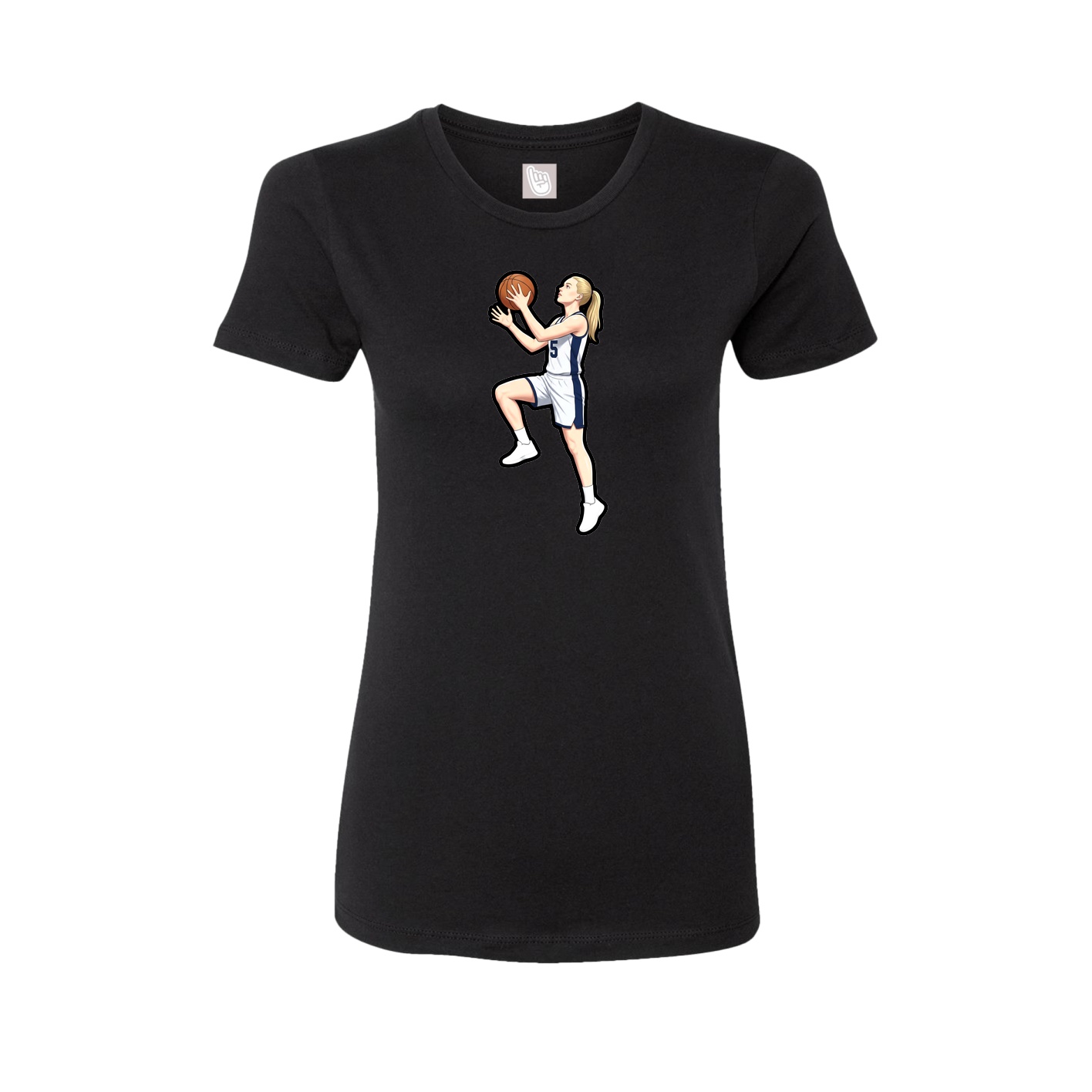 Womens Tee — Name Vertical in Black