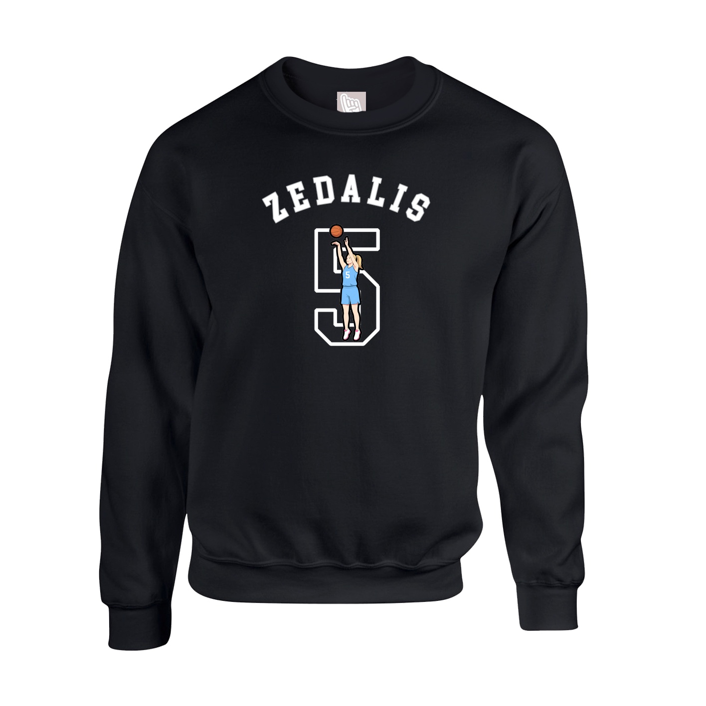 Fleece Crew — Shirsey Arch in Black