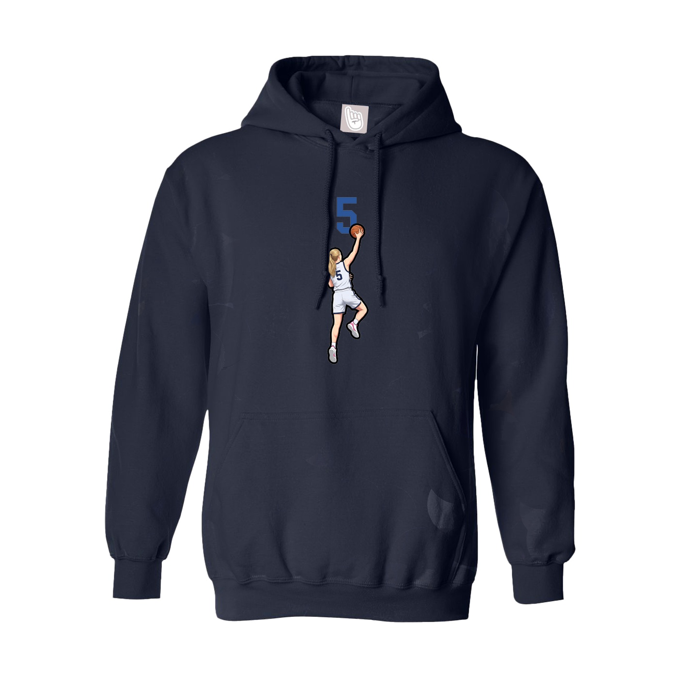 Youth Hoodie — Number Top in Navy