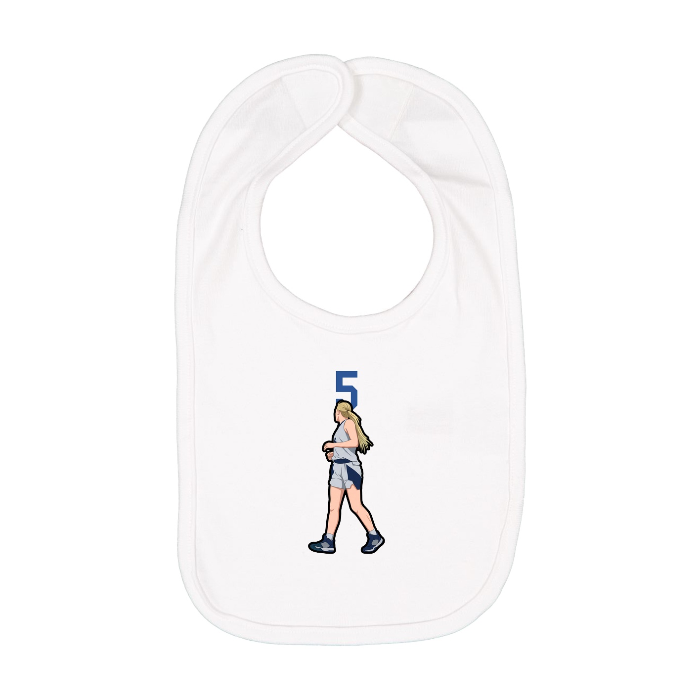 Infant Bib — Number Top in White