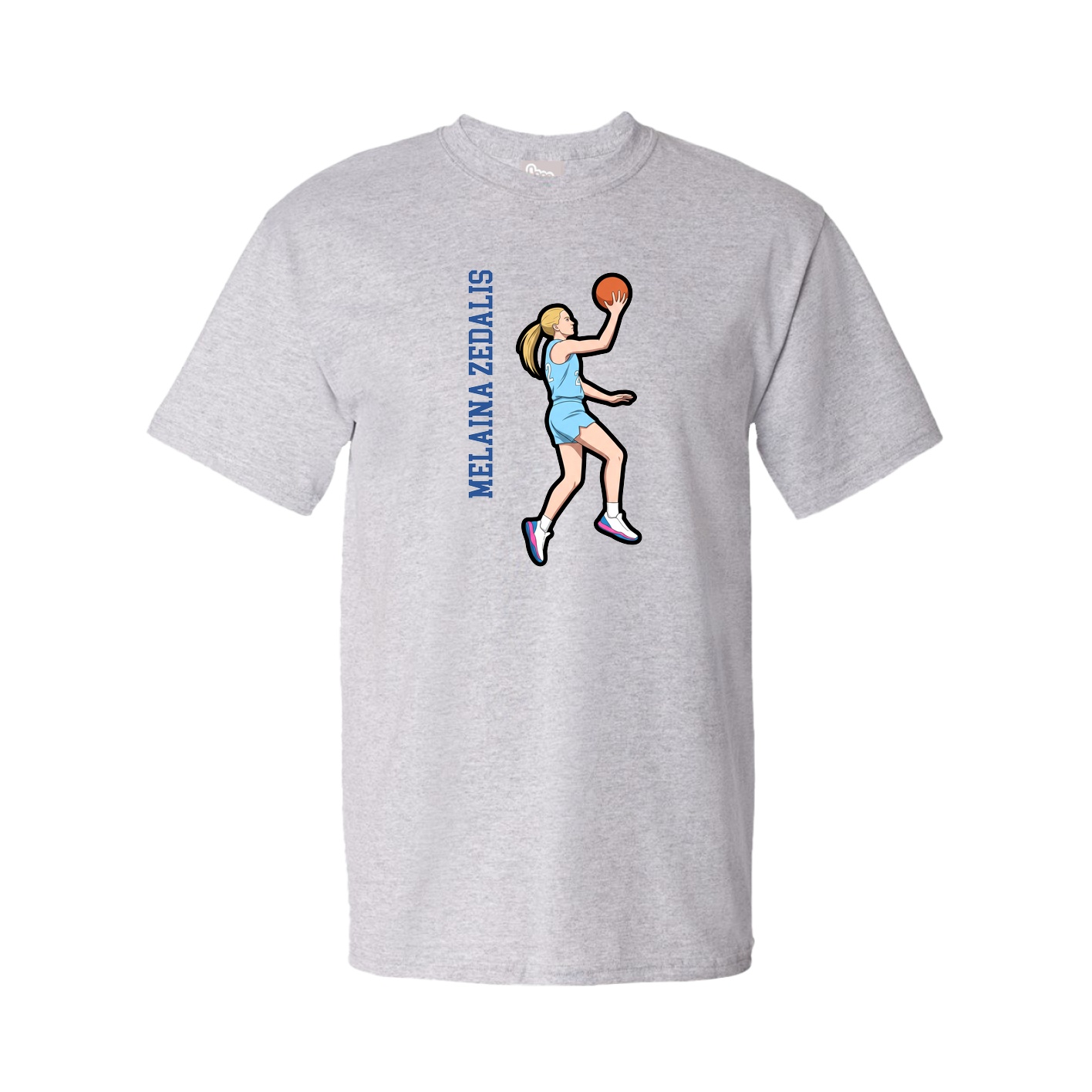 Youth Tee — Name Vertical in Grey