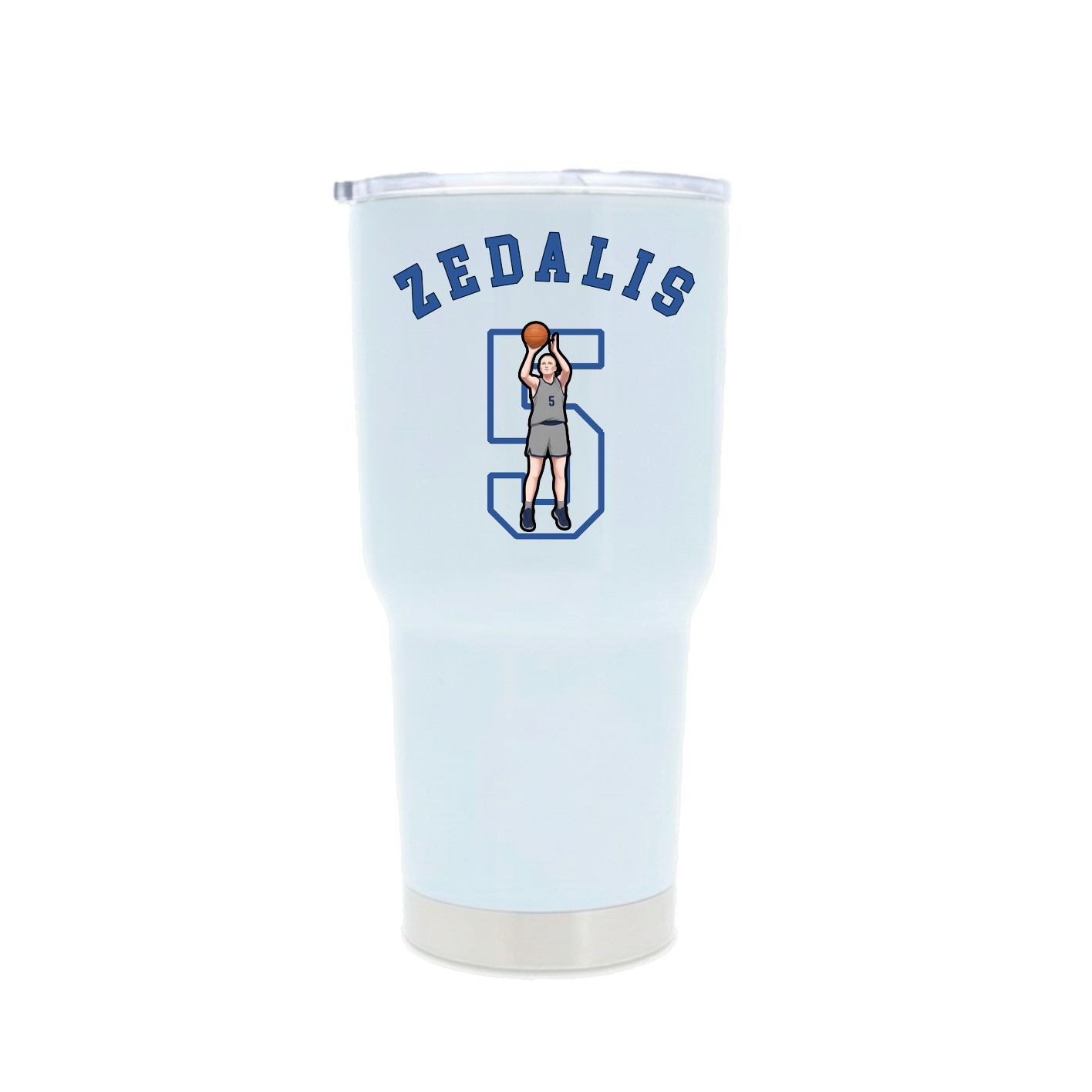 30oz Stainless Steel Tumbler — Shirsey Arch in White