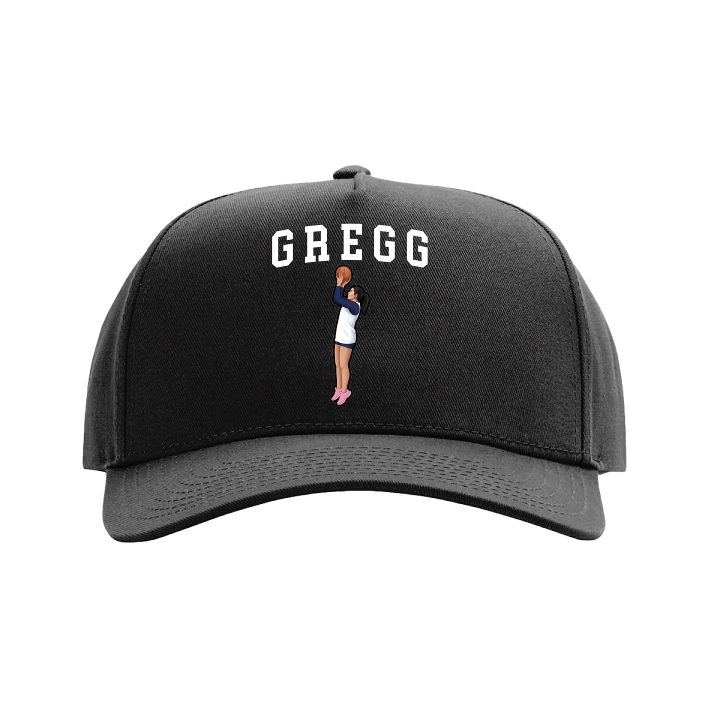 Full Fabric Five-Panel Champ Cap — Shirsey in Black