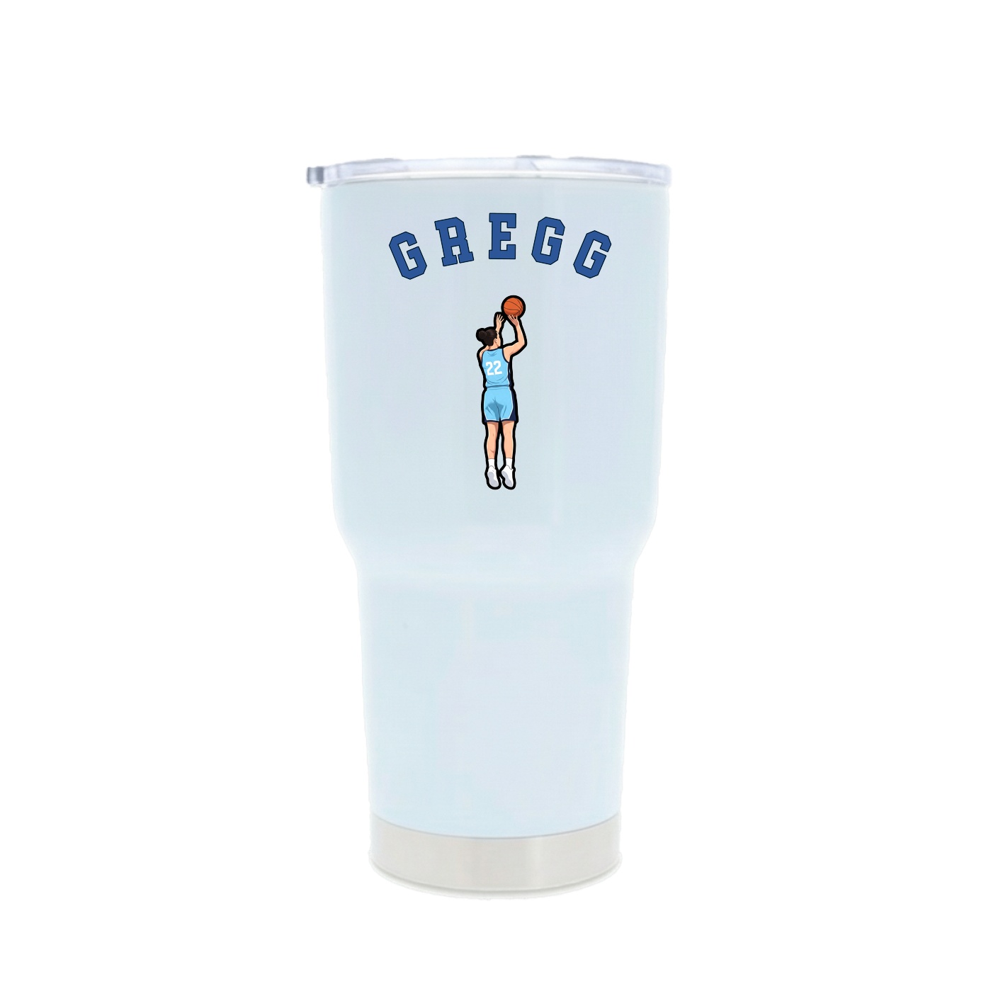 30oz Stainless Steel Tumbler — Shirsey Arch in White