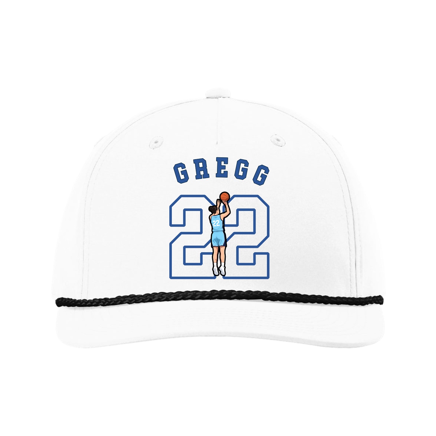 Five-Panel Classic Rope Cap — Shirsey Arch in White