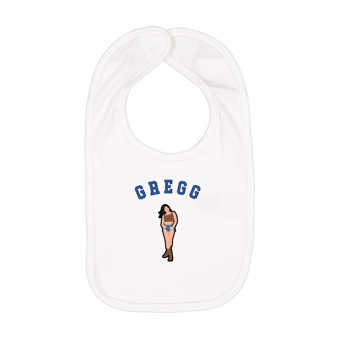Infant Bib — Shirsey Arch in White