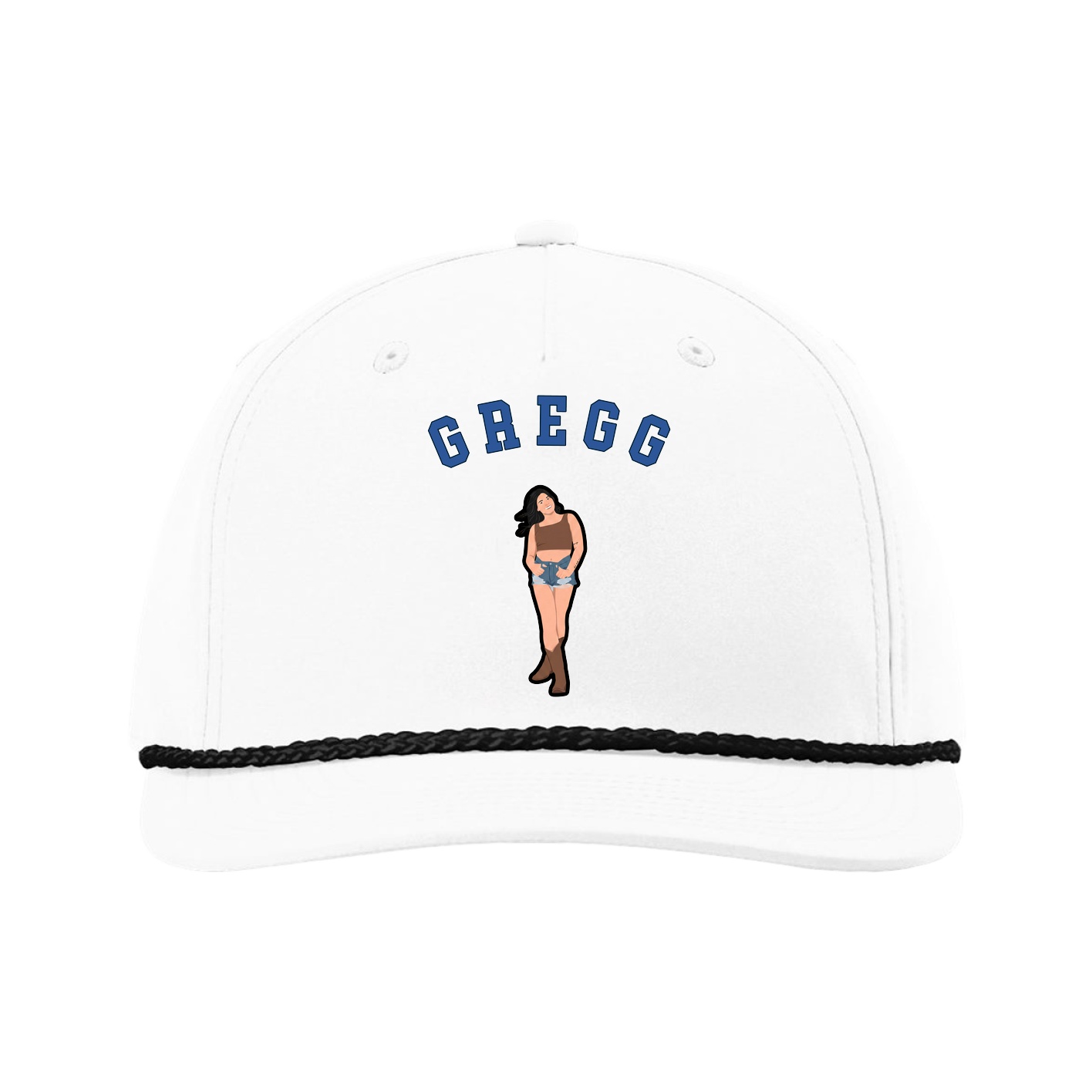 Five-Panel Classic Rope Cap — Shirsey Arch in White