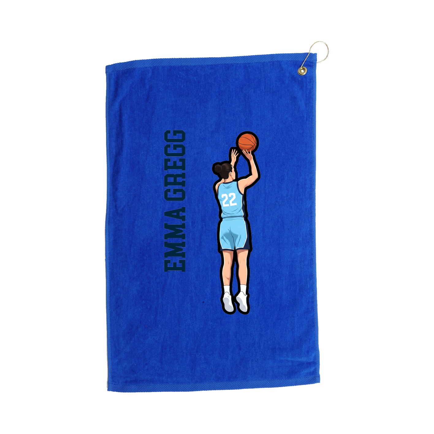 Golf Towel — Name Vertical in Royal
