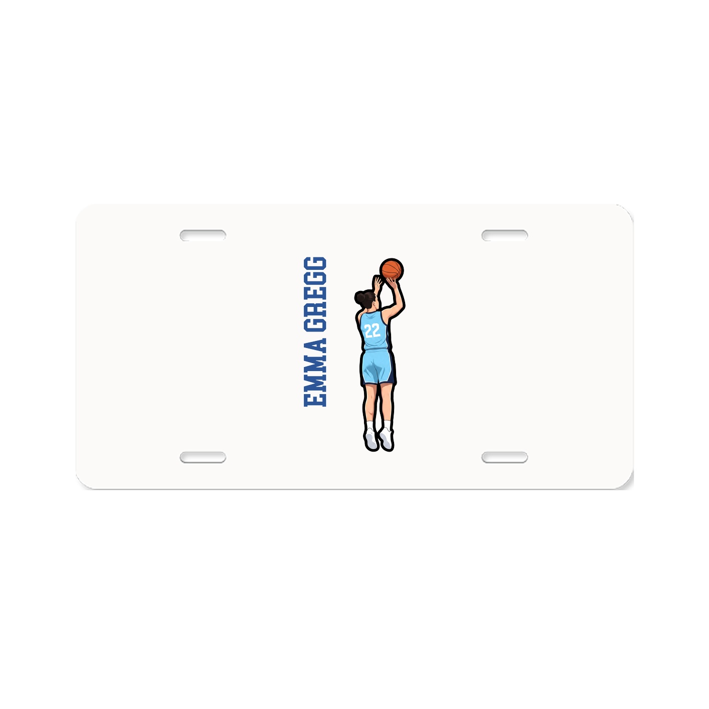 License Plate — Name Vertical in Classic