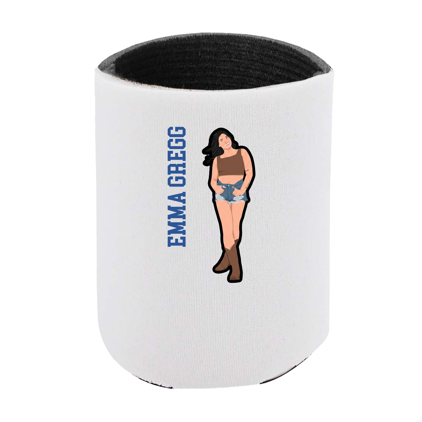 Can Holder — Name Vertical in White