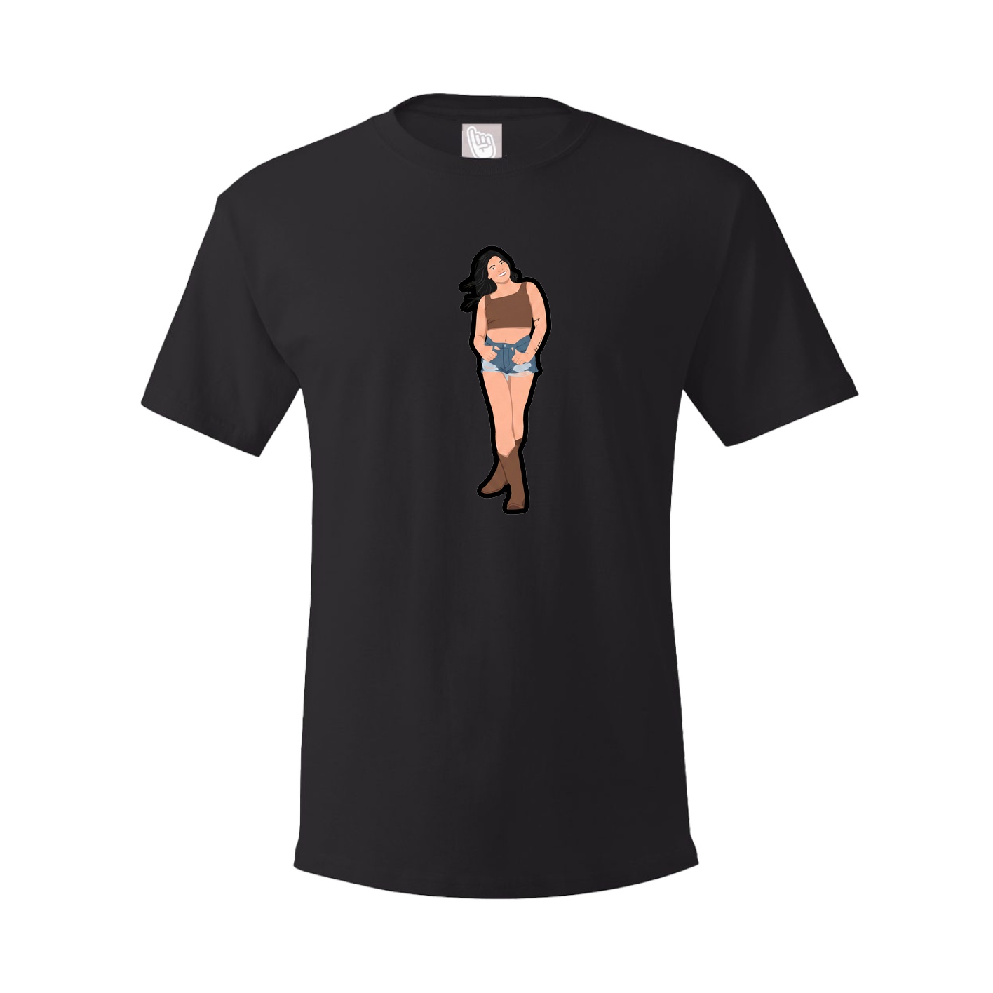 Tee — Name Vertical in Black