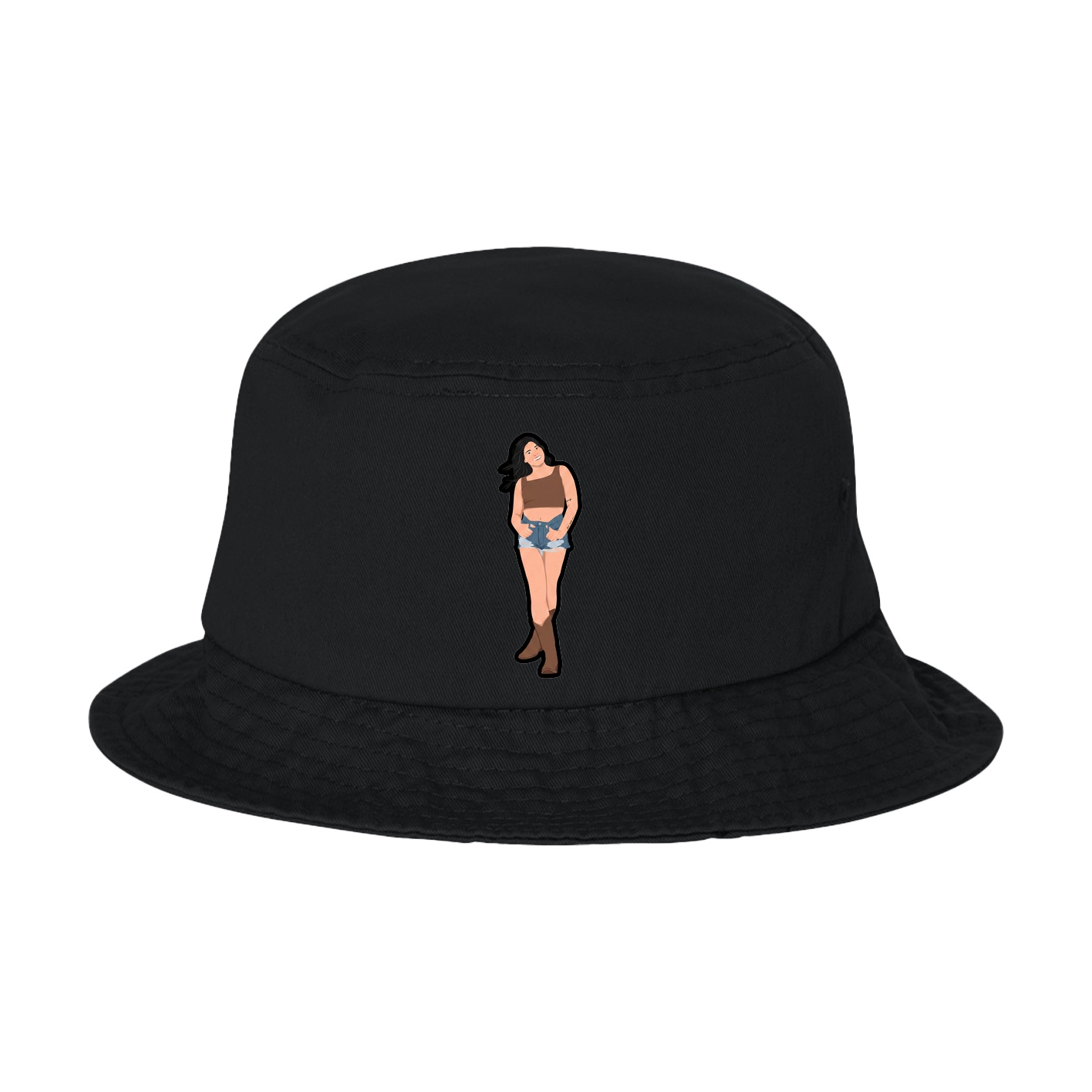 Bucket Cap — Name Vertical in Black