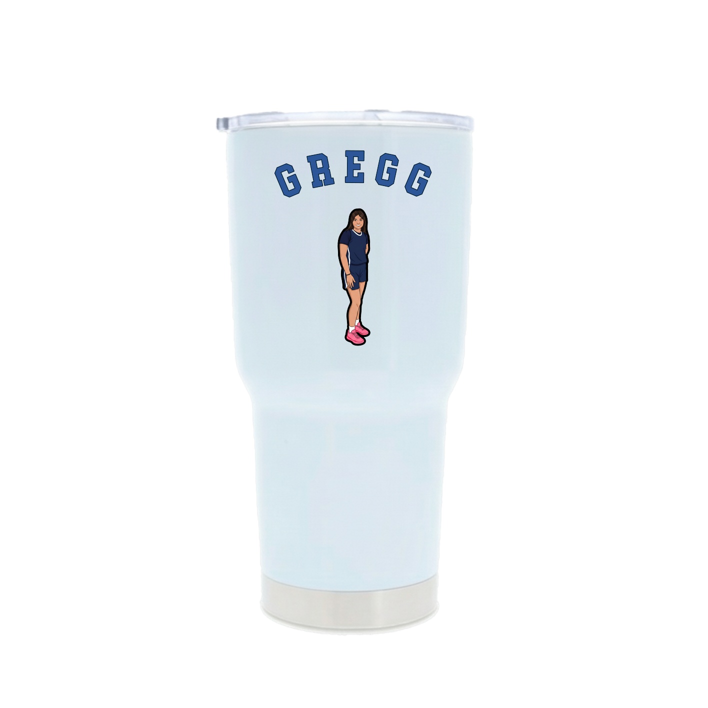30oz Stainless Steel Tumbler — Shirsey Arch in White