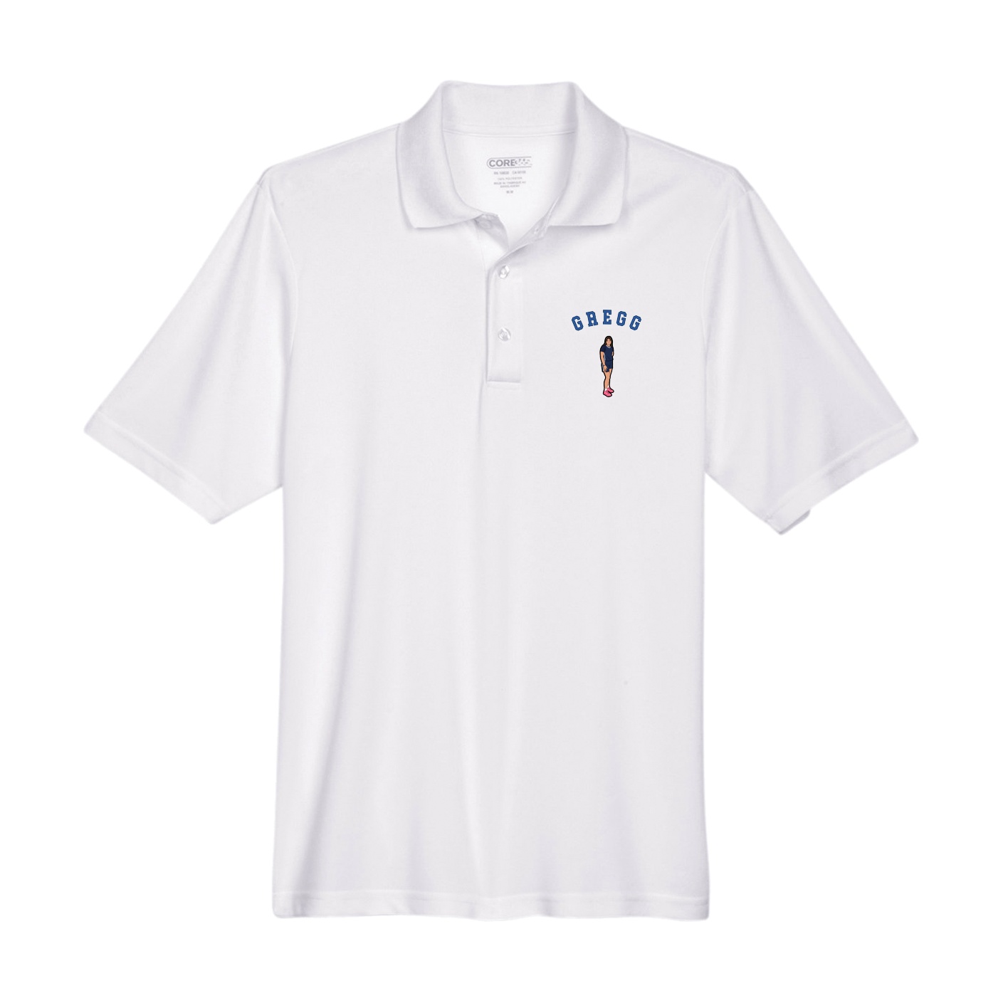Performance Polo — Shirsey Arch in White