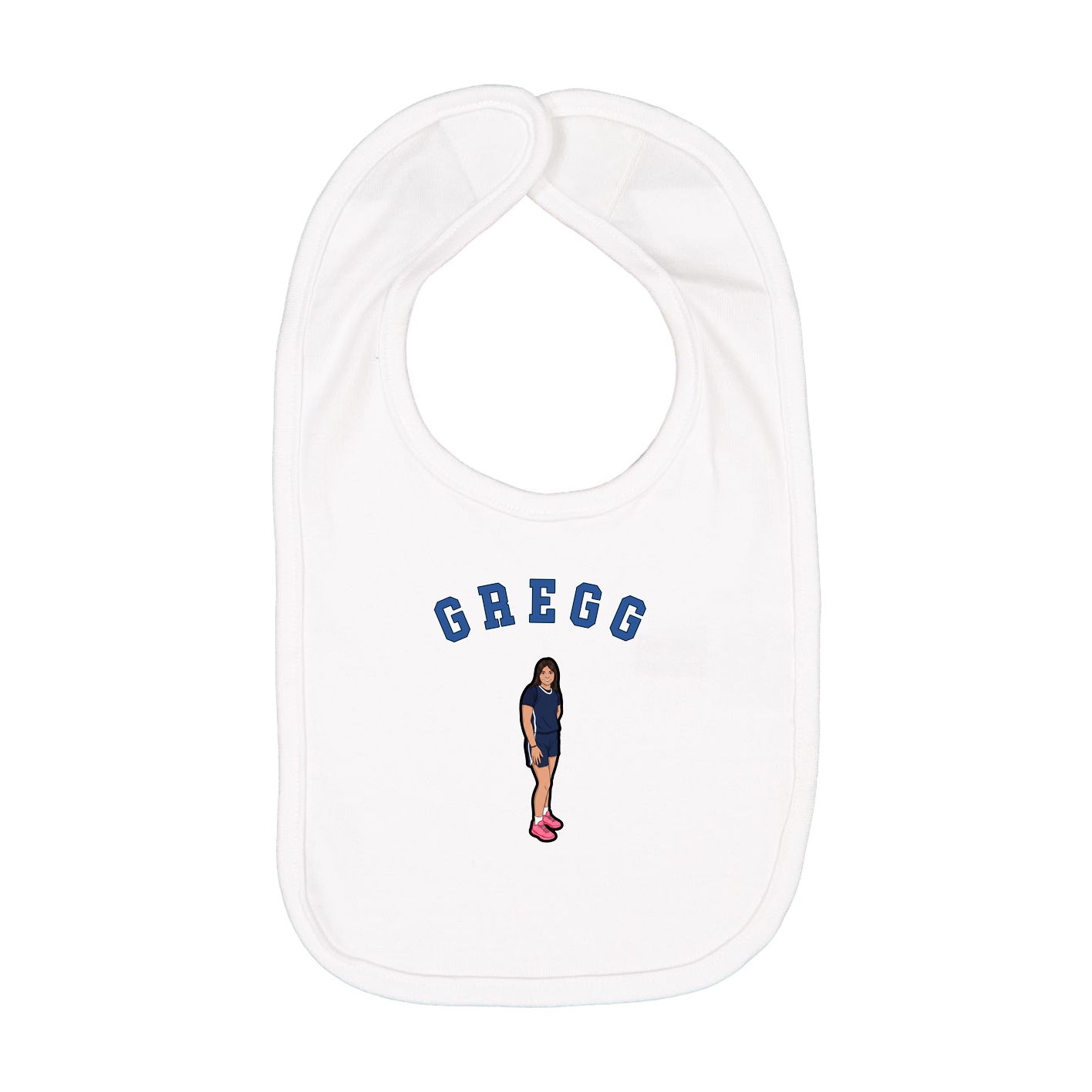 Infant Bib — Shirsey Arch in White