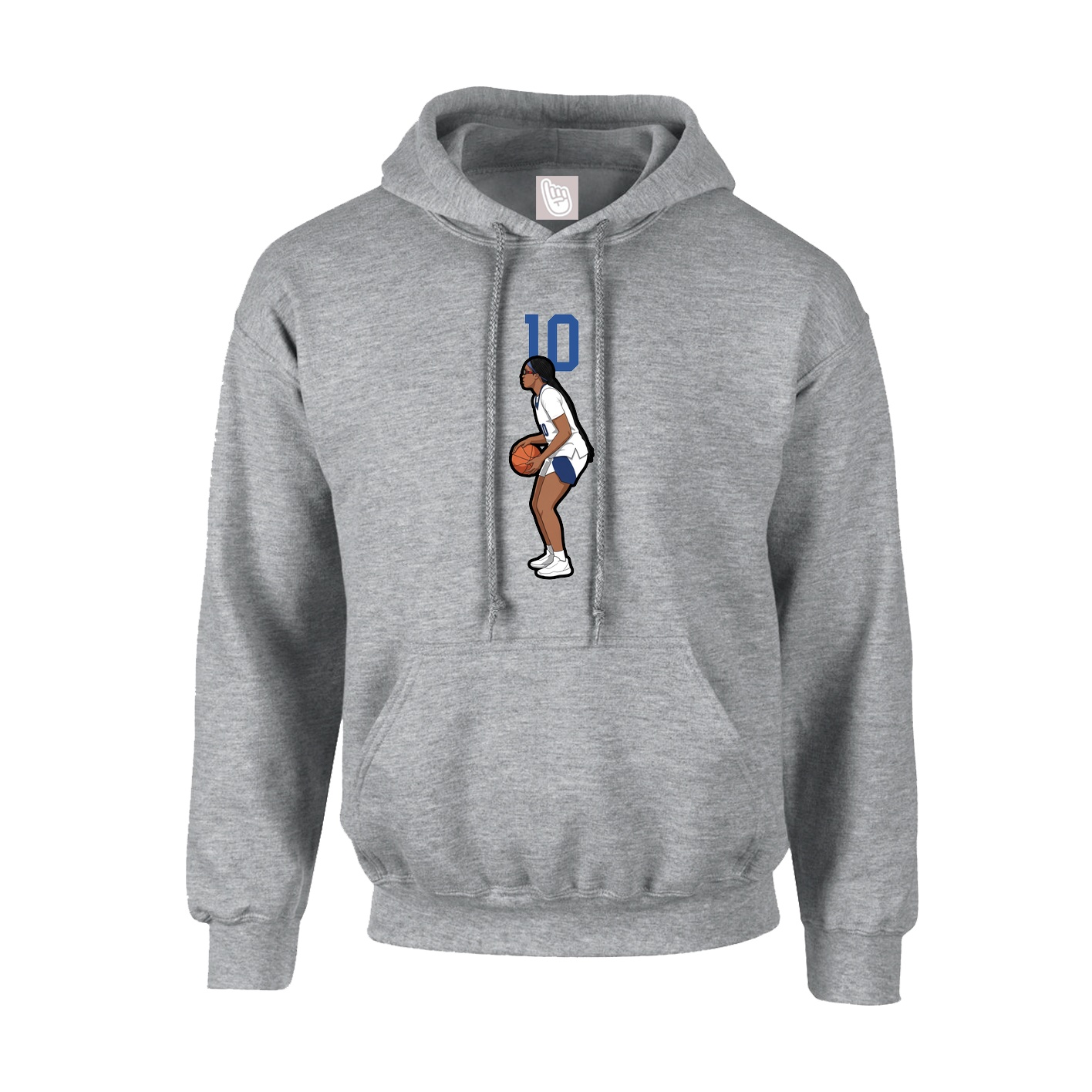 Youth Hoodie — Number Top in Grey