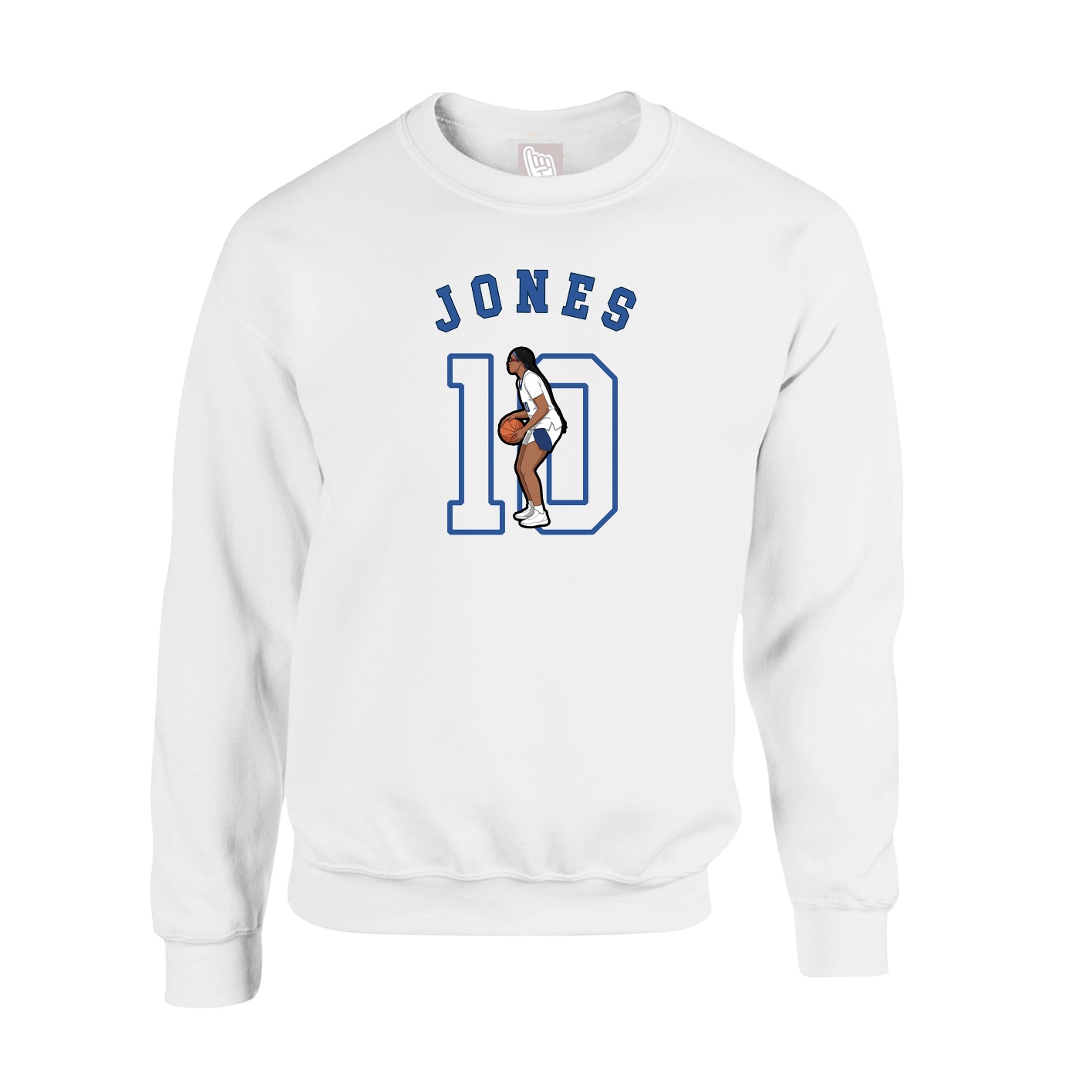 Fleece Crew — Shirsey Arch in White