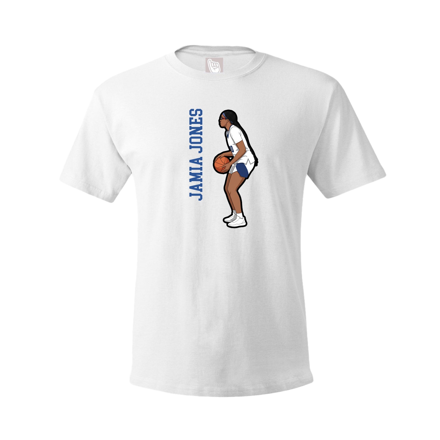 Youth Tee — Name Vertical in White