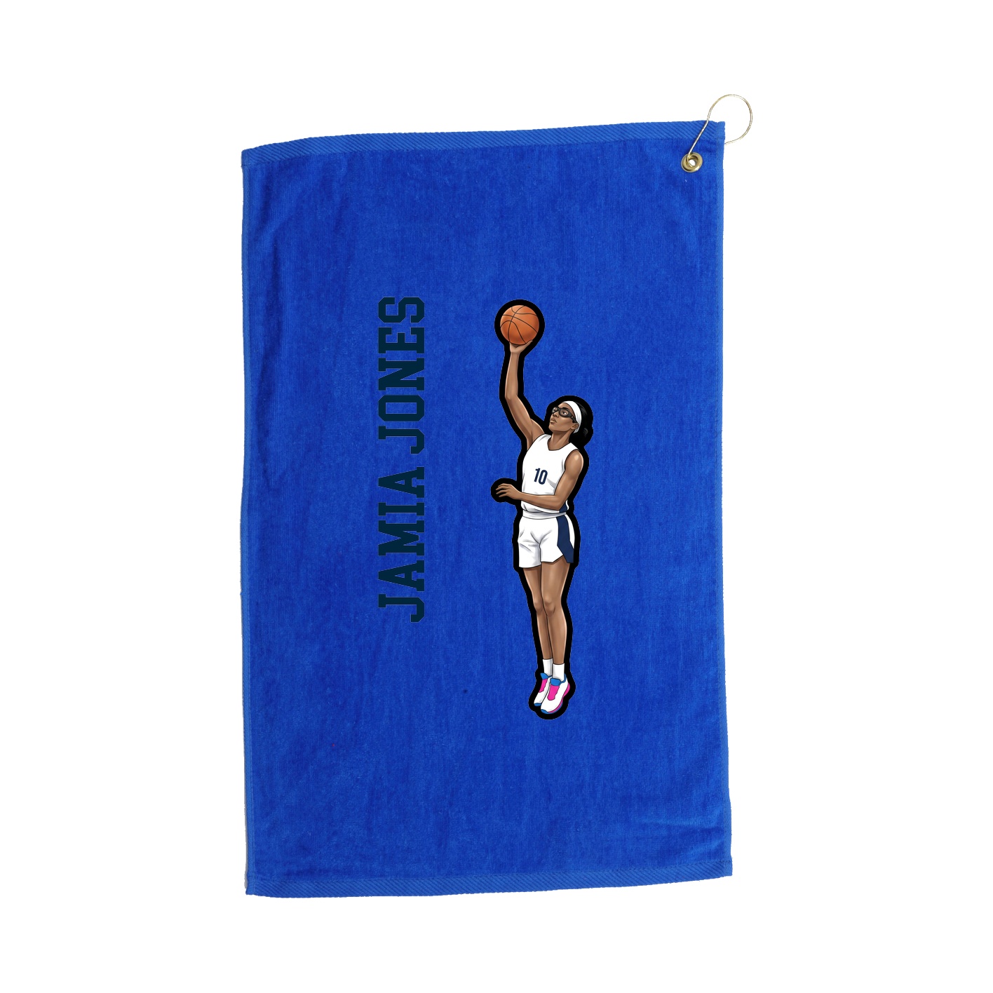 Golf Towel — Name Vertical in Royal