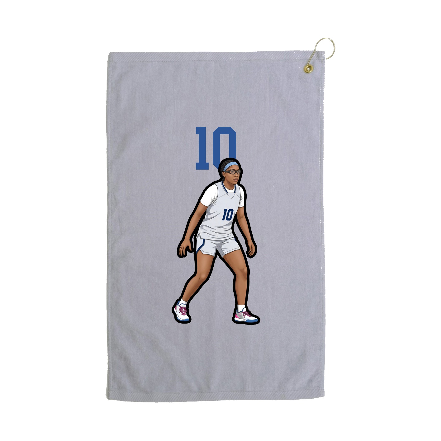 Golf Towel — Number Top in Grey