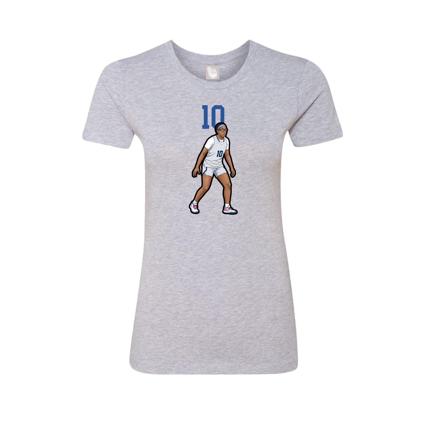 Womens Tee — Number Top in Grey