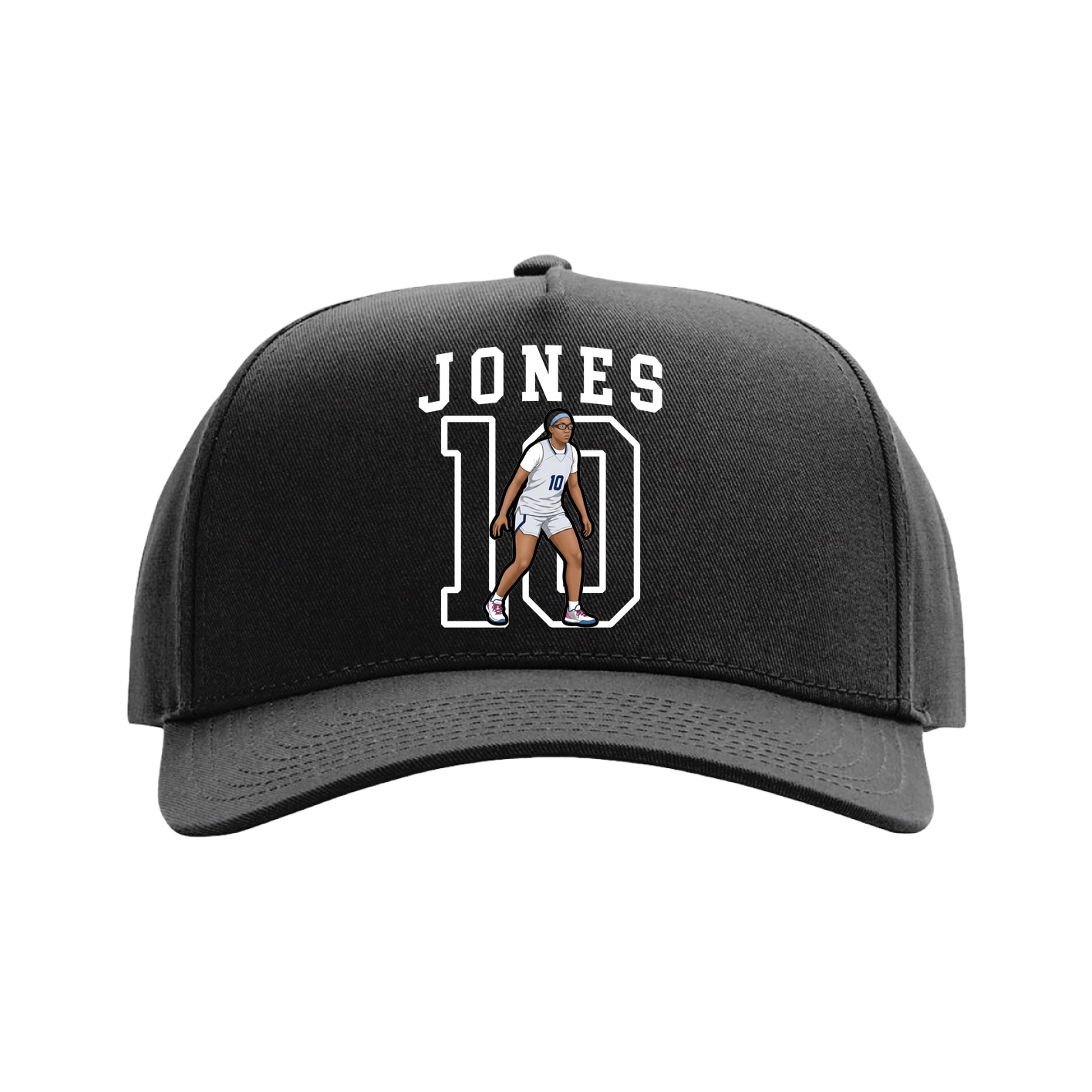 Full Fabric Five-Panel Champ Cap — Shirsey in Black