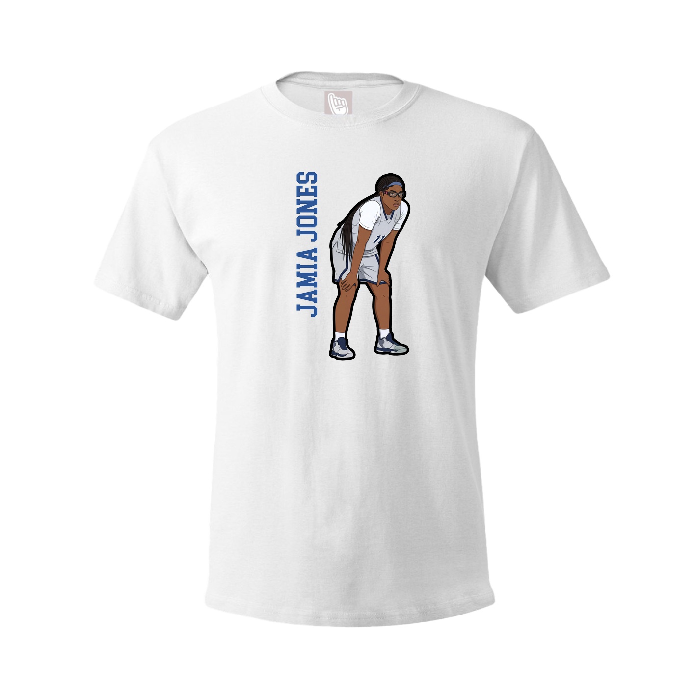 Tee — Name Vertical in White