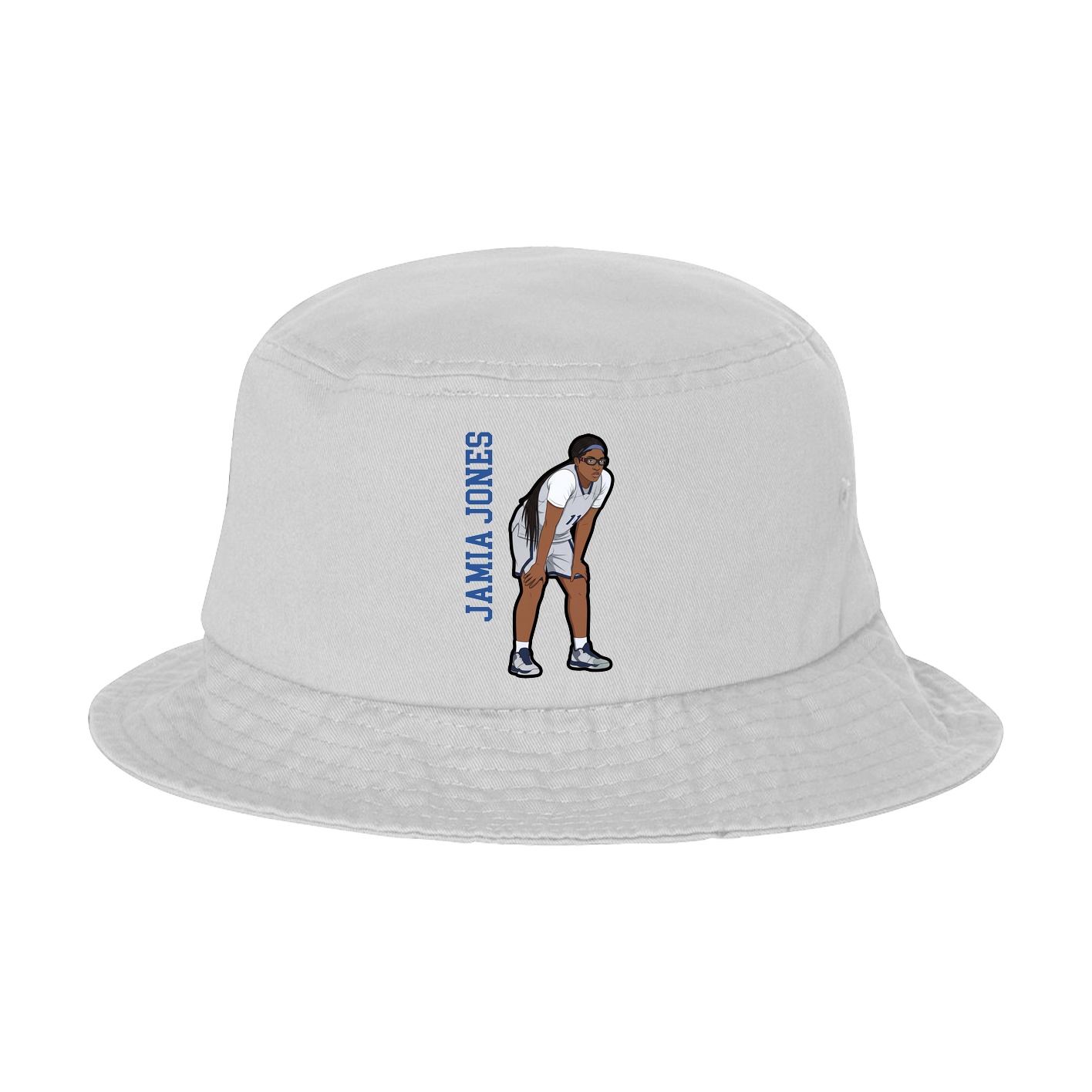 Bucket Cap — Name Vertical in White