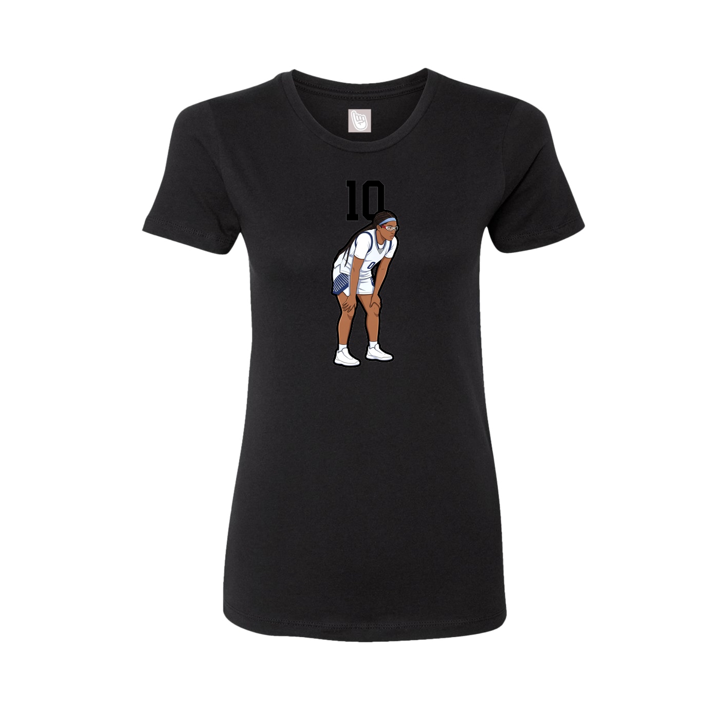 Womens Tee — Number Top in Black