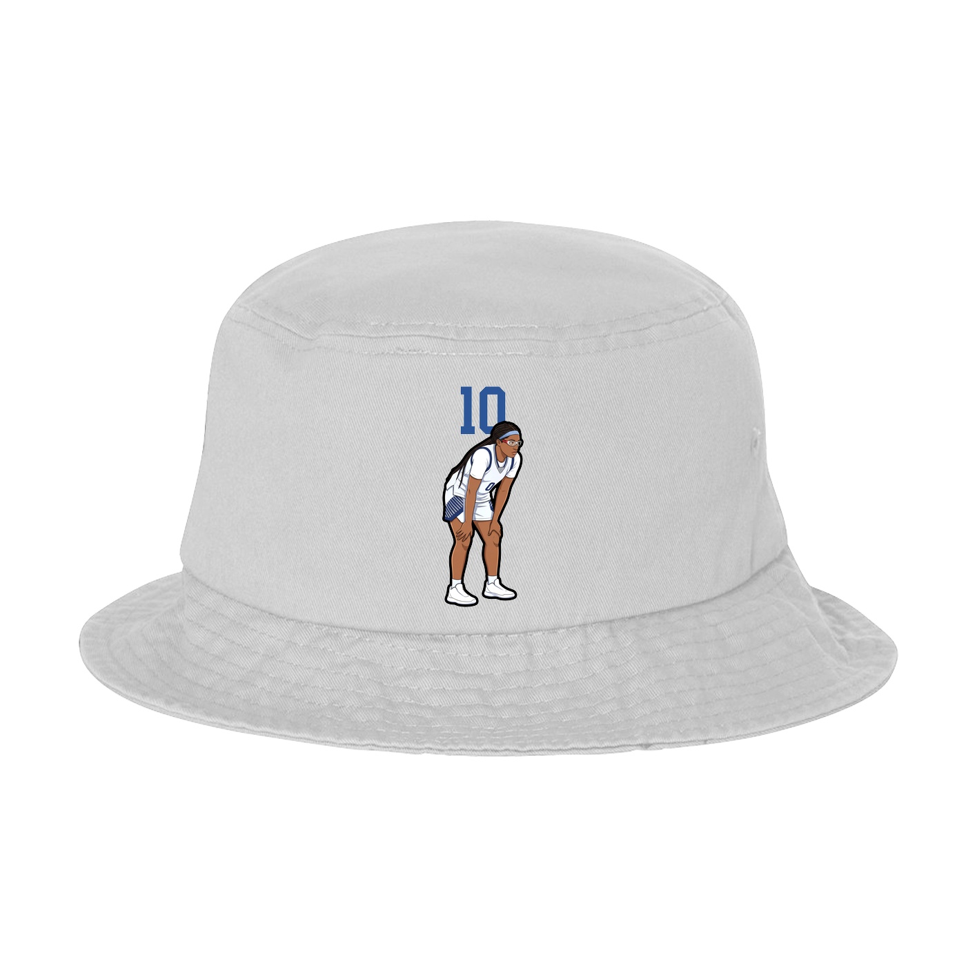 Bucket Cap — Number Top in White
