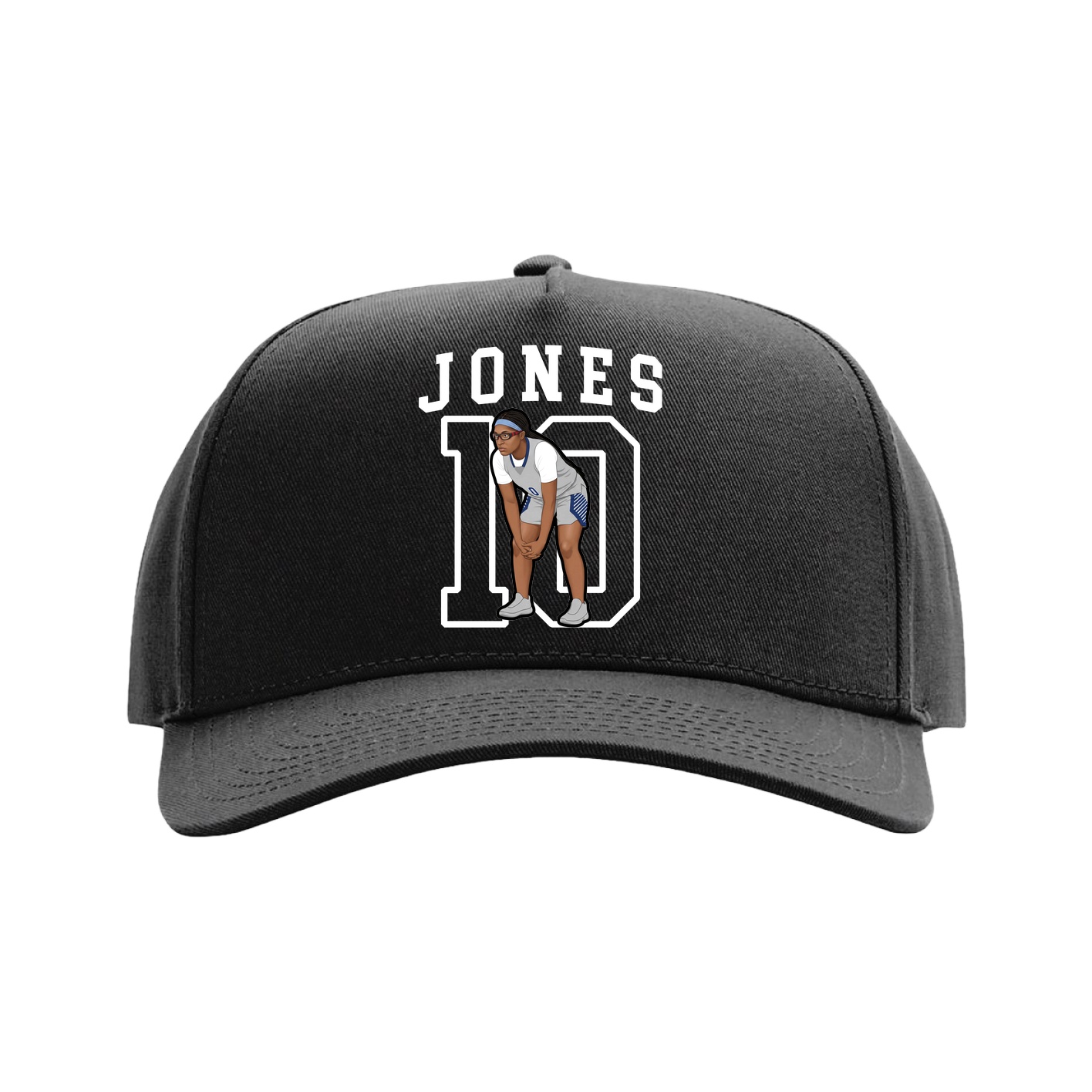 Full Fabric Five-Panel Champ Cap — Shirsey in Black